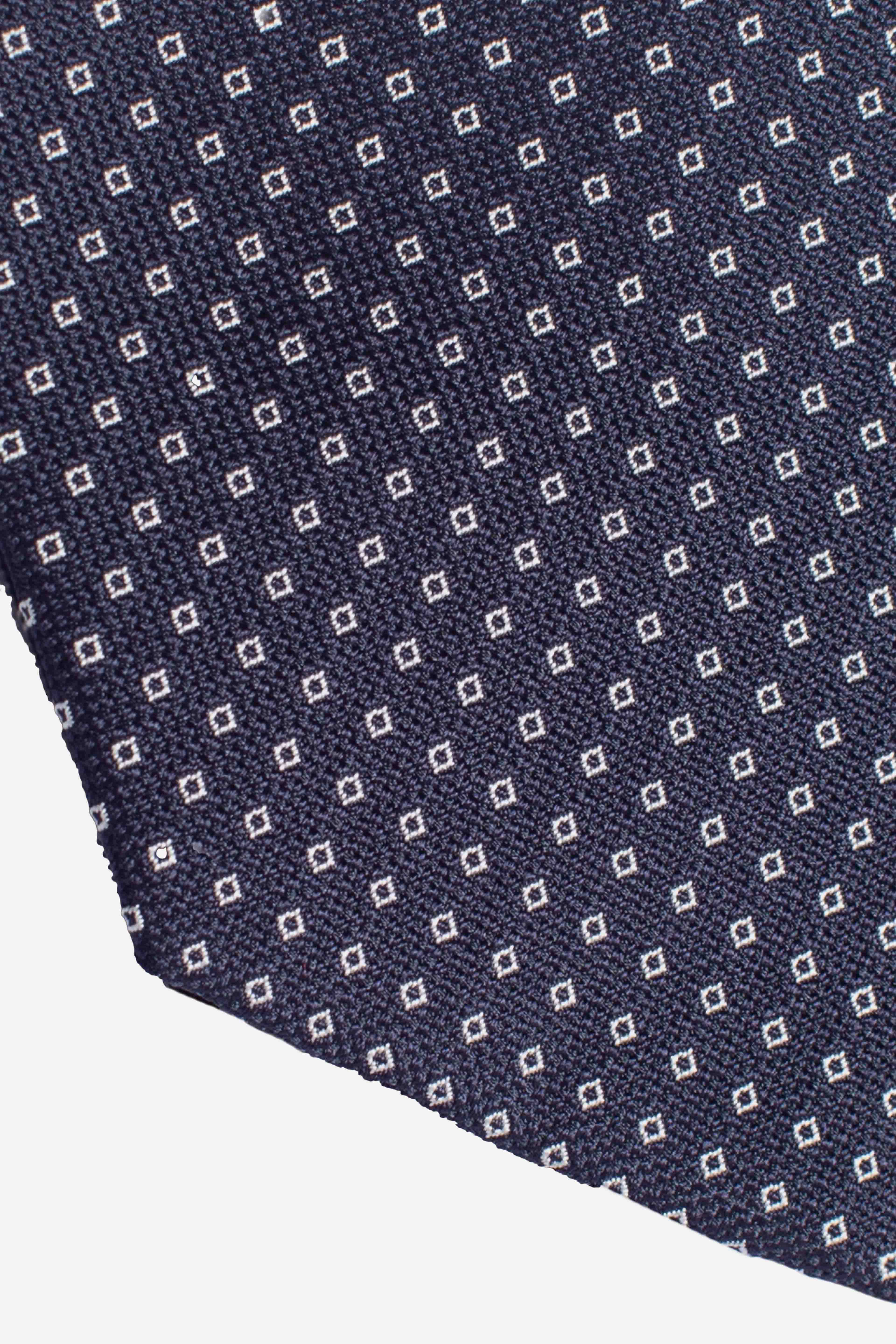 Cravatta in seta a pois blu