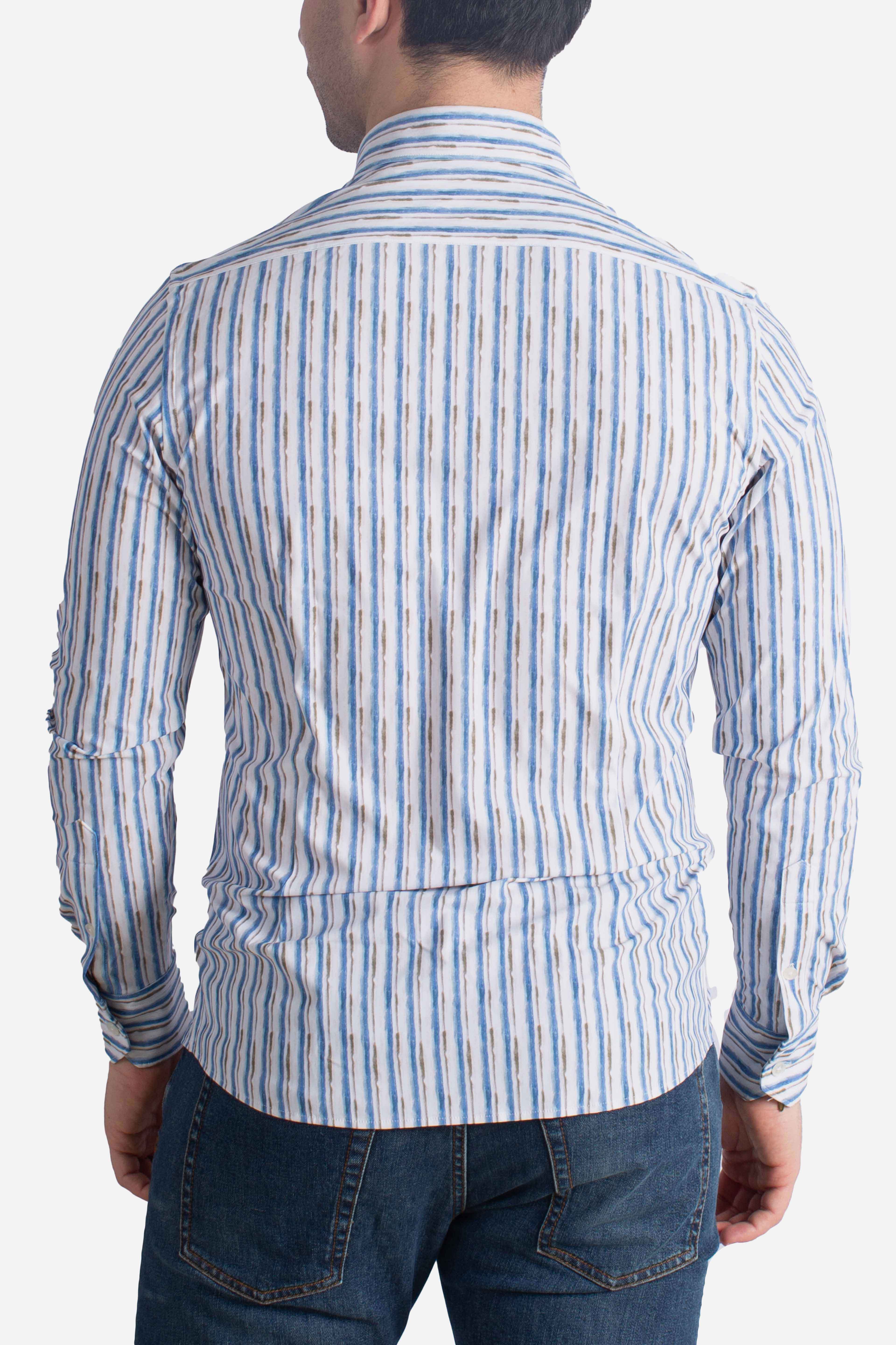 Camicia tecnica Capri a righe blue
