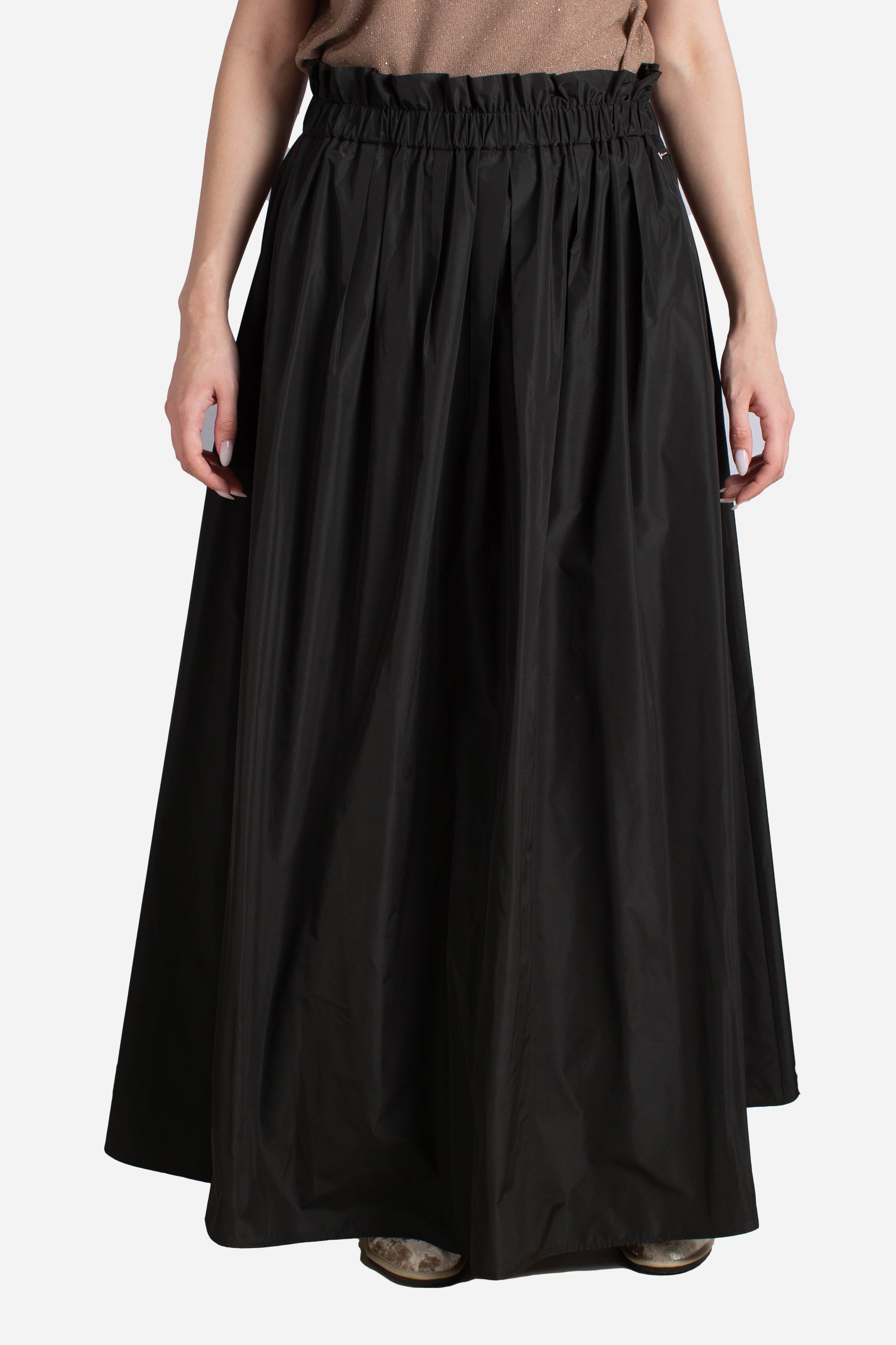 Gonna in new techno taffetà nera