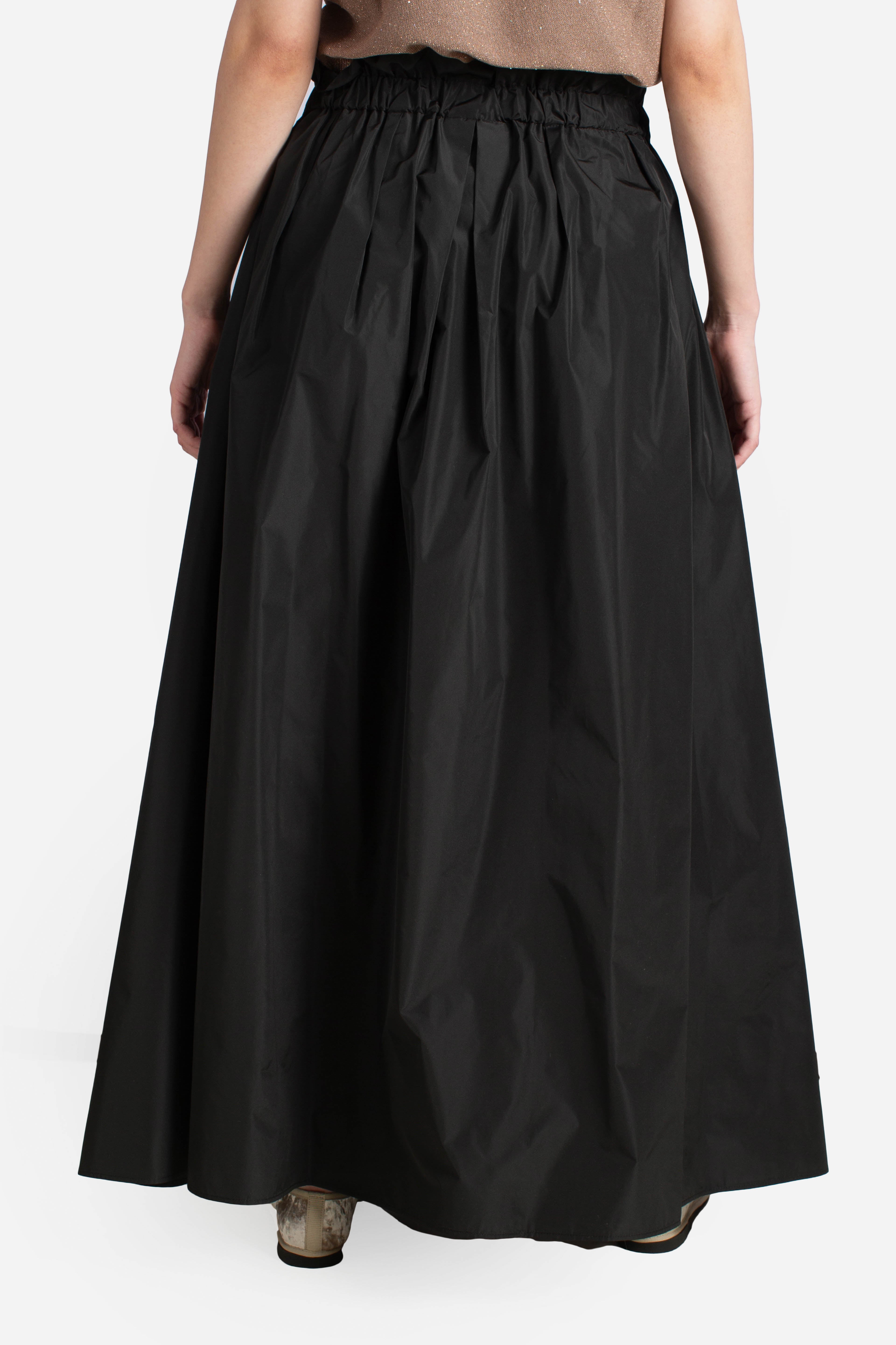 Gonna in new techno taffetà nera