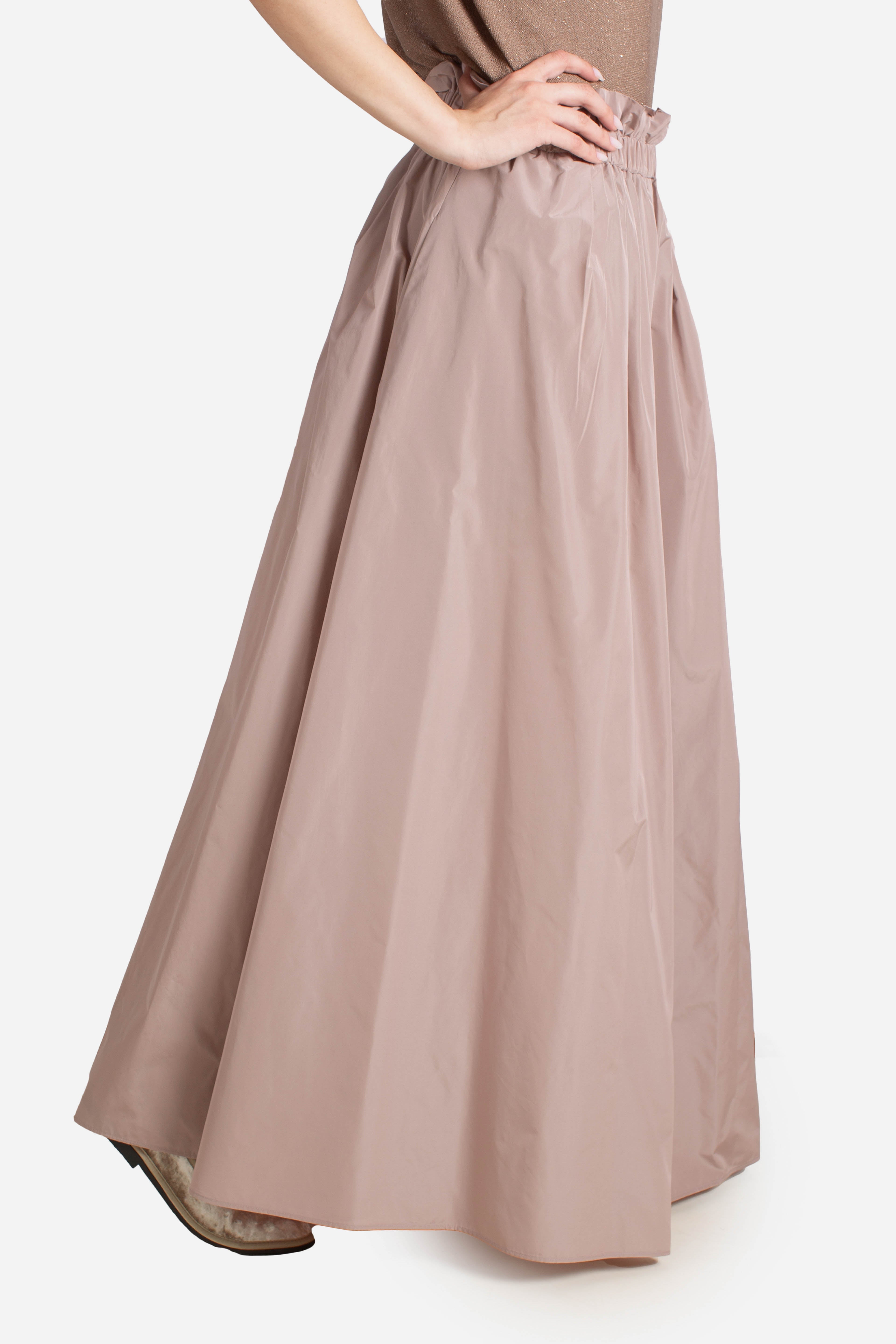 Gonna in new techno taffetà cipria