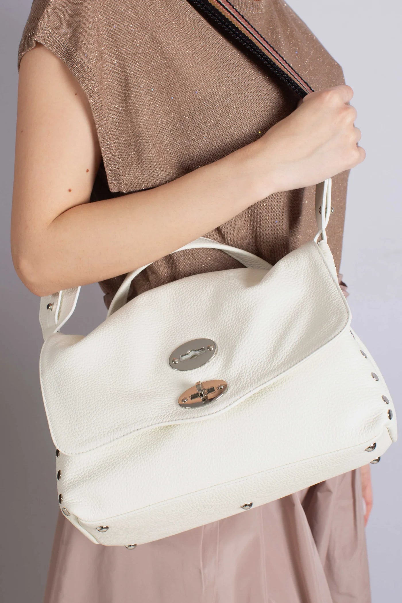 Borsa postina S daily giorno bianco latte