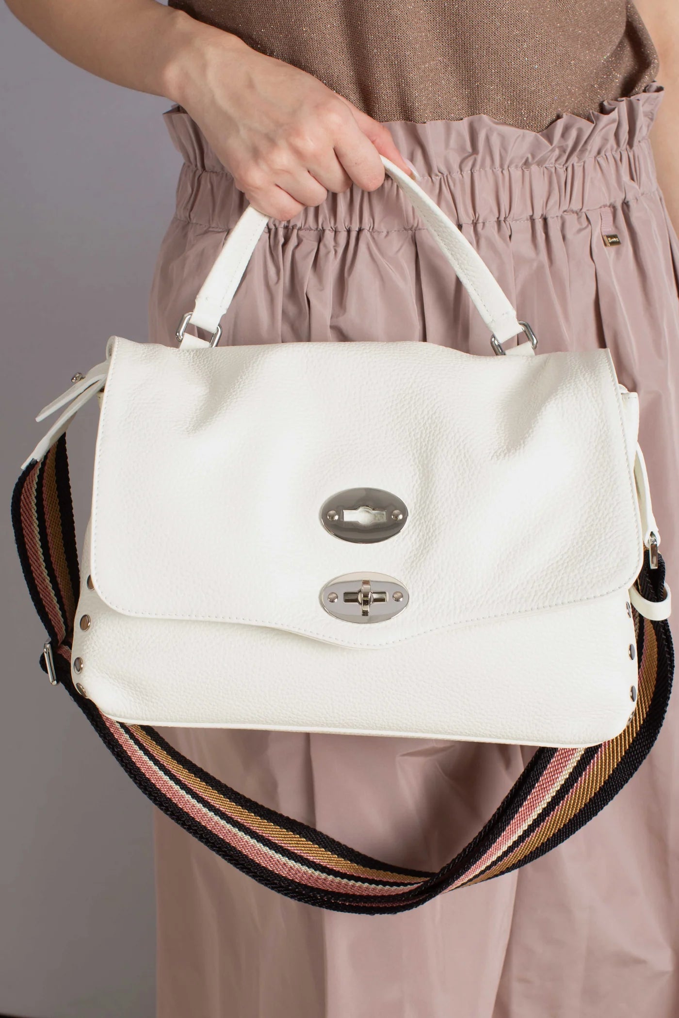 Borsa postina S daily giorno bianco latte