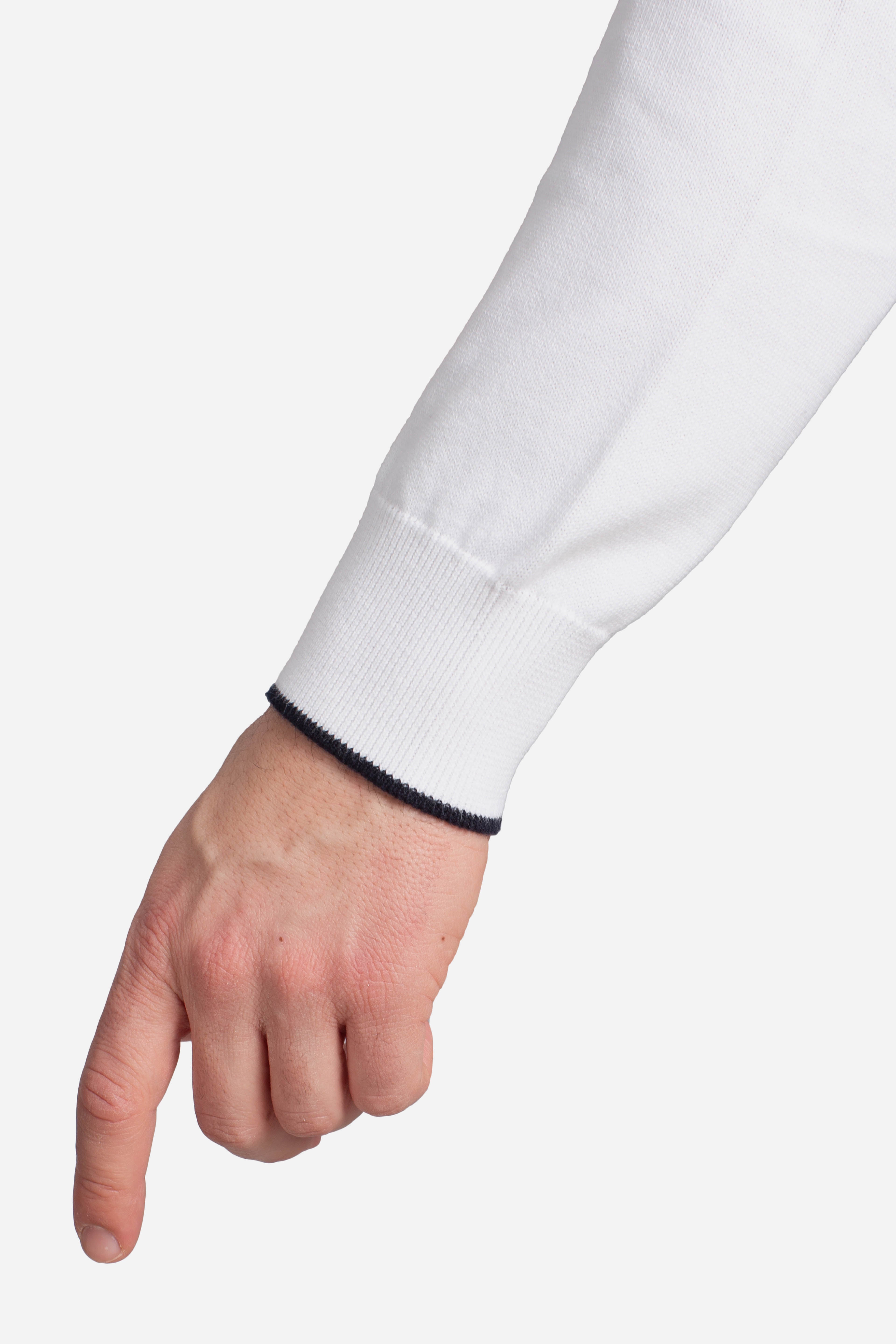 Cardigan in H' logo cotton white