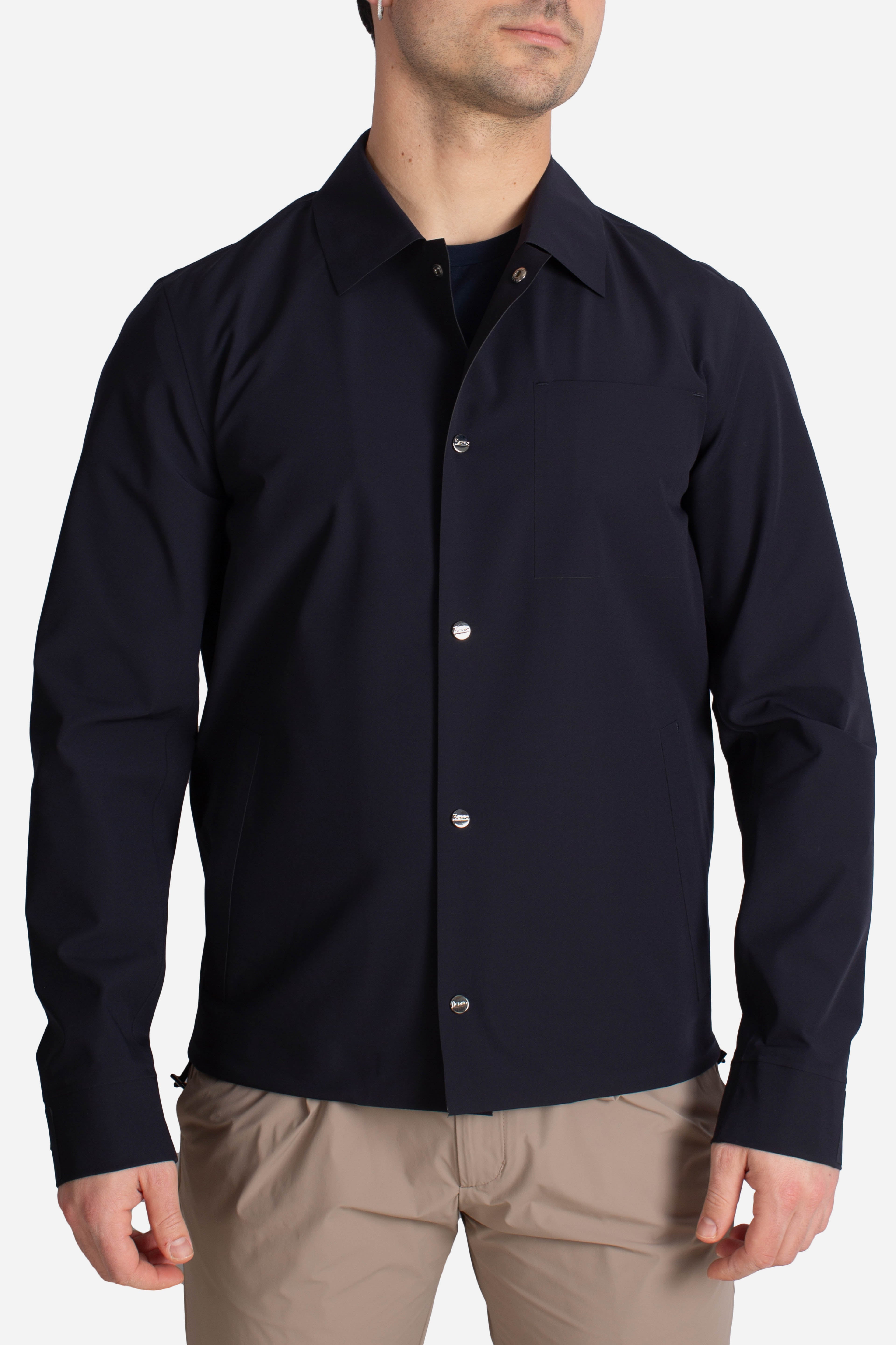 Giacca camicia tecnica blu