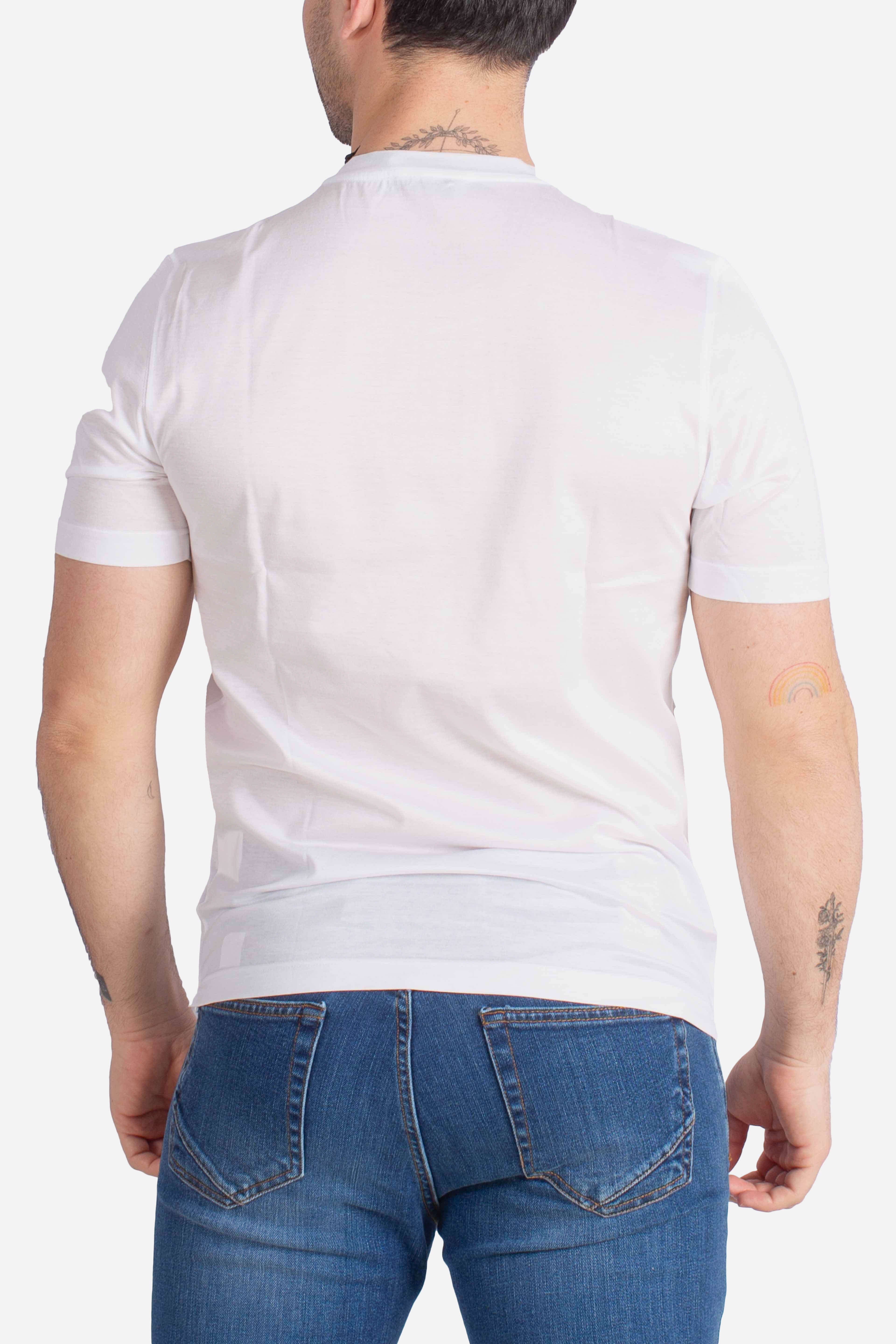 T-shirt in filo di scozia bianca