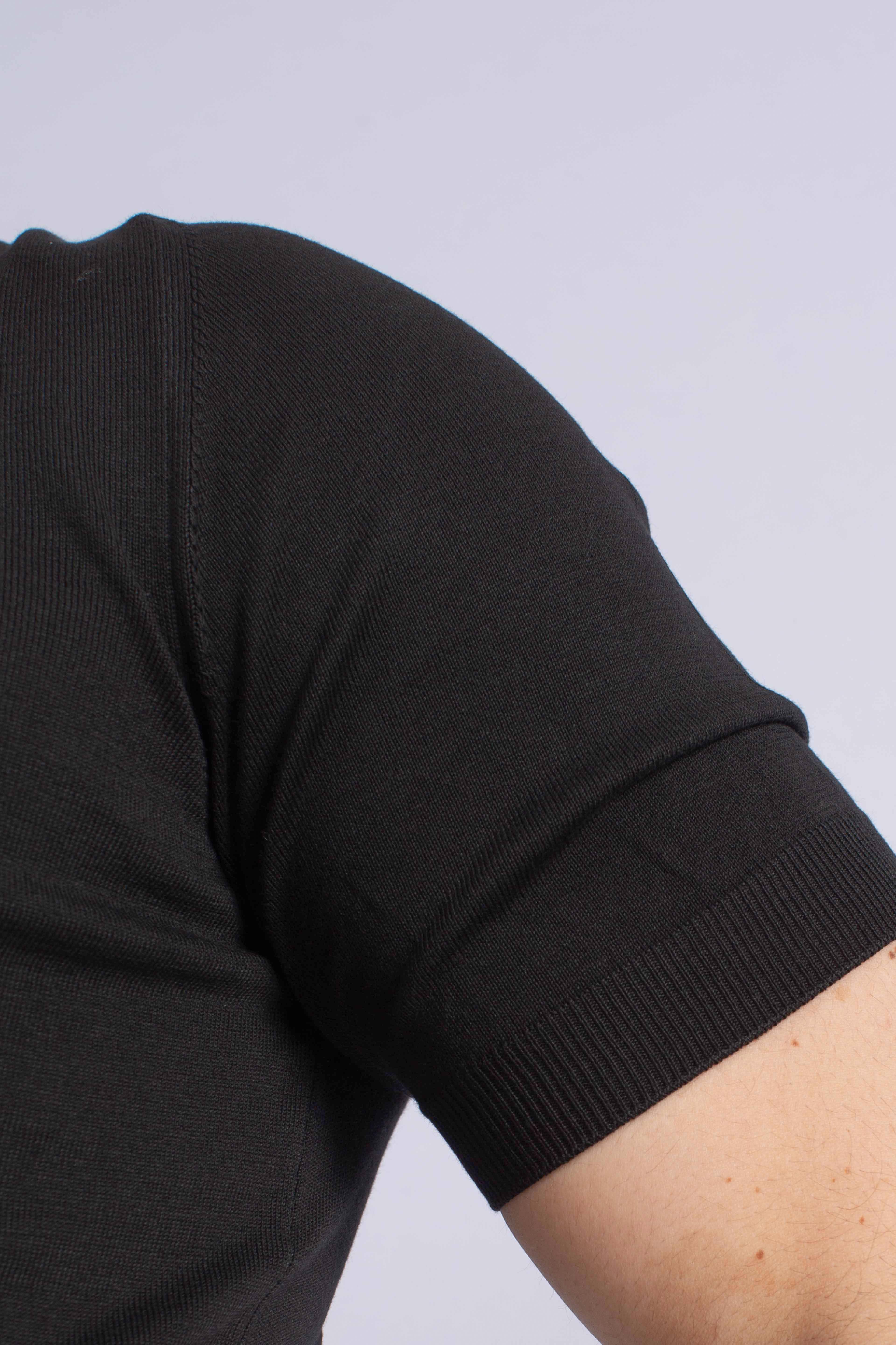 Maglia girocollo vintage organic cotton nero