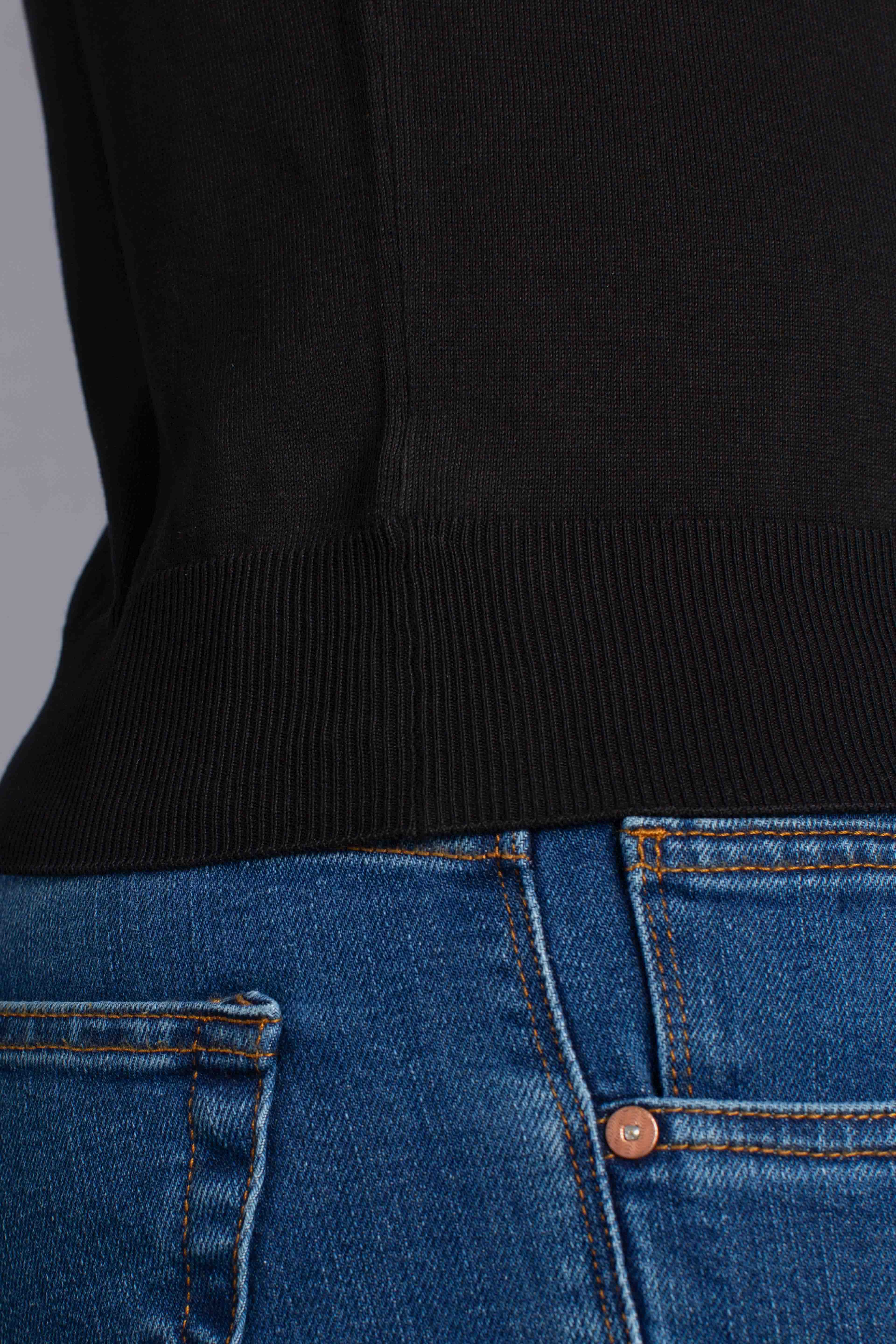 Maglia girocollo vintage organic cotton nero