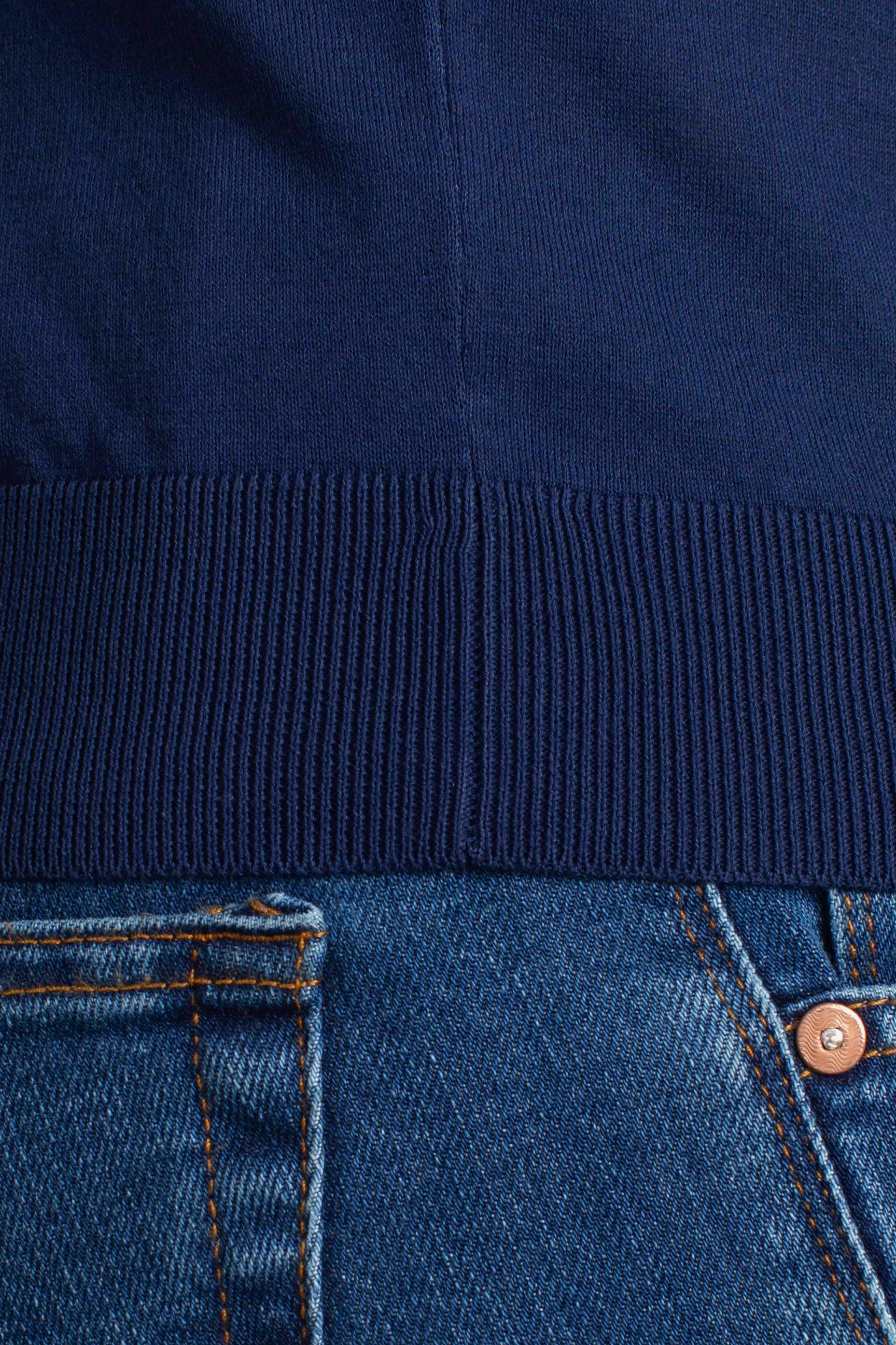 Maglia girocollo in cotone extra-fine blu royal