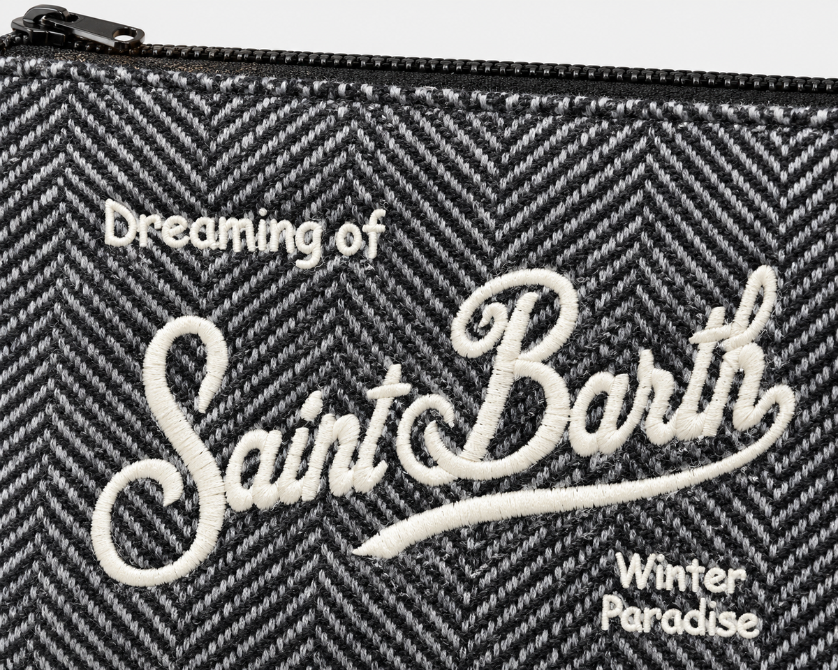 MC2 Saint Barth Christmas Box Donna con Berretto Nero e Pochette Spigata