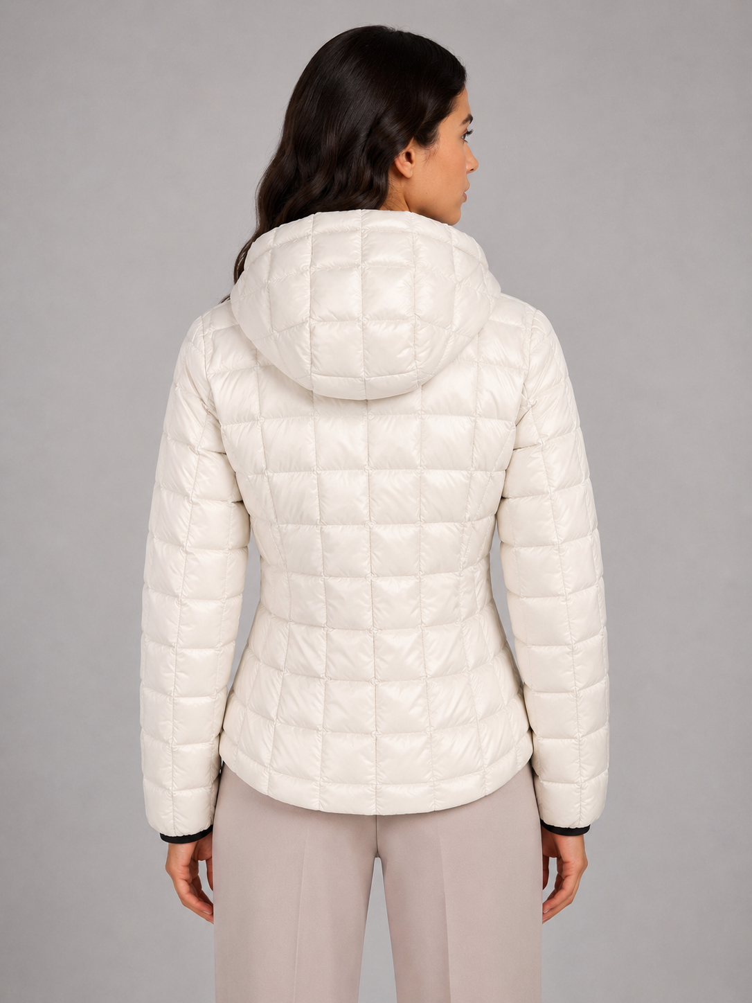 GIACCA LILY STRETCH THERMO DOUBLE BLACK PURE - WHITE NATURAL