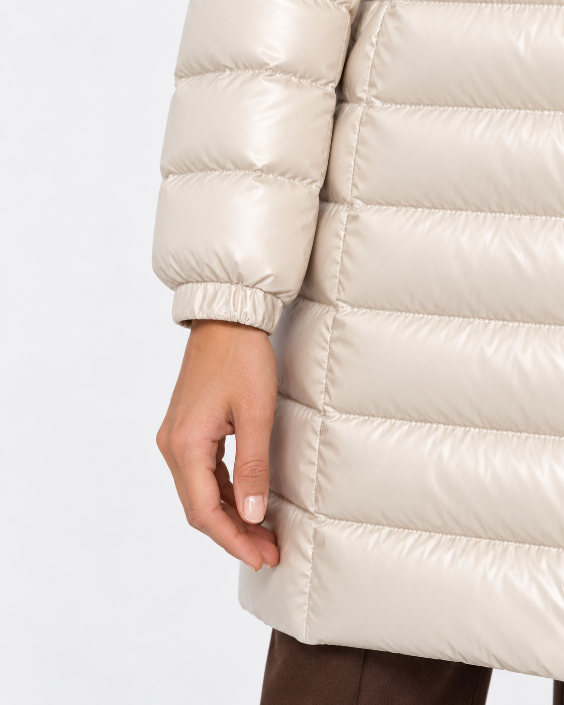 Herno Giaccone donna in nylon lucido Chantilly con cappuccio