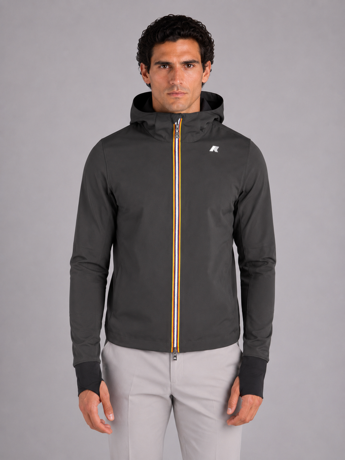 K-Way Jacko Bonded giacca corta uomo Black – Blue Depth