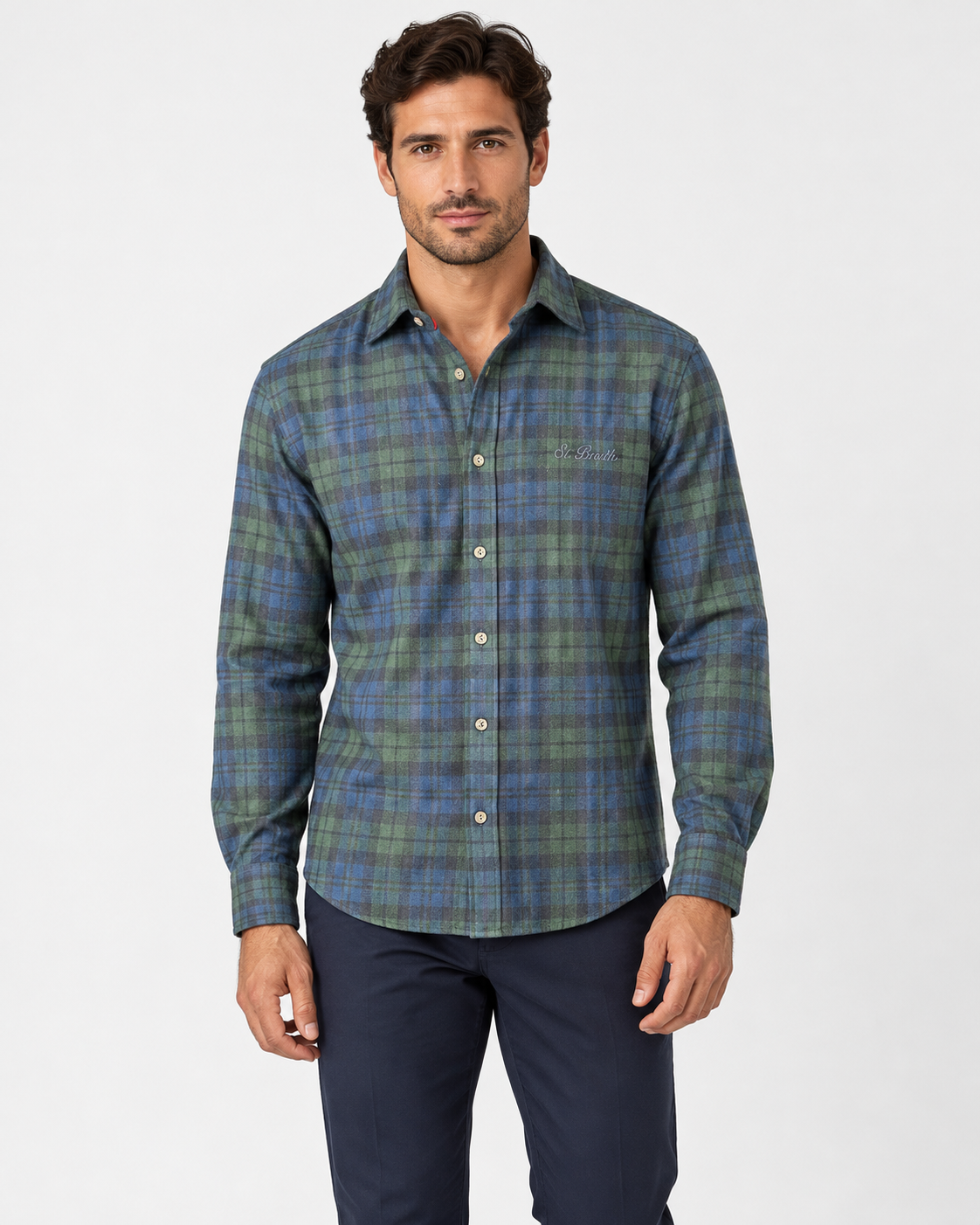 MC2 Saint Barth Camicia Uomo Bollicine Team Tartan