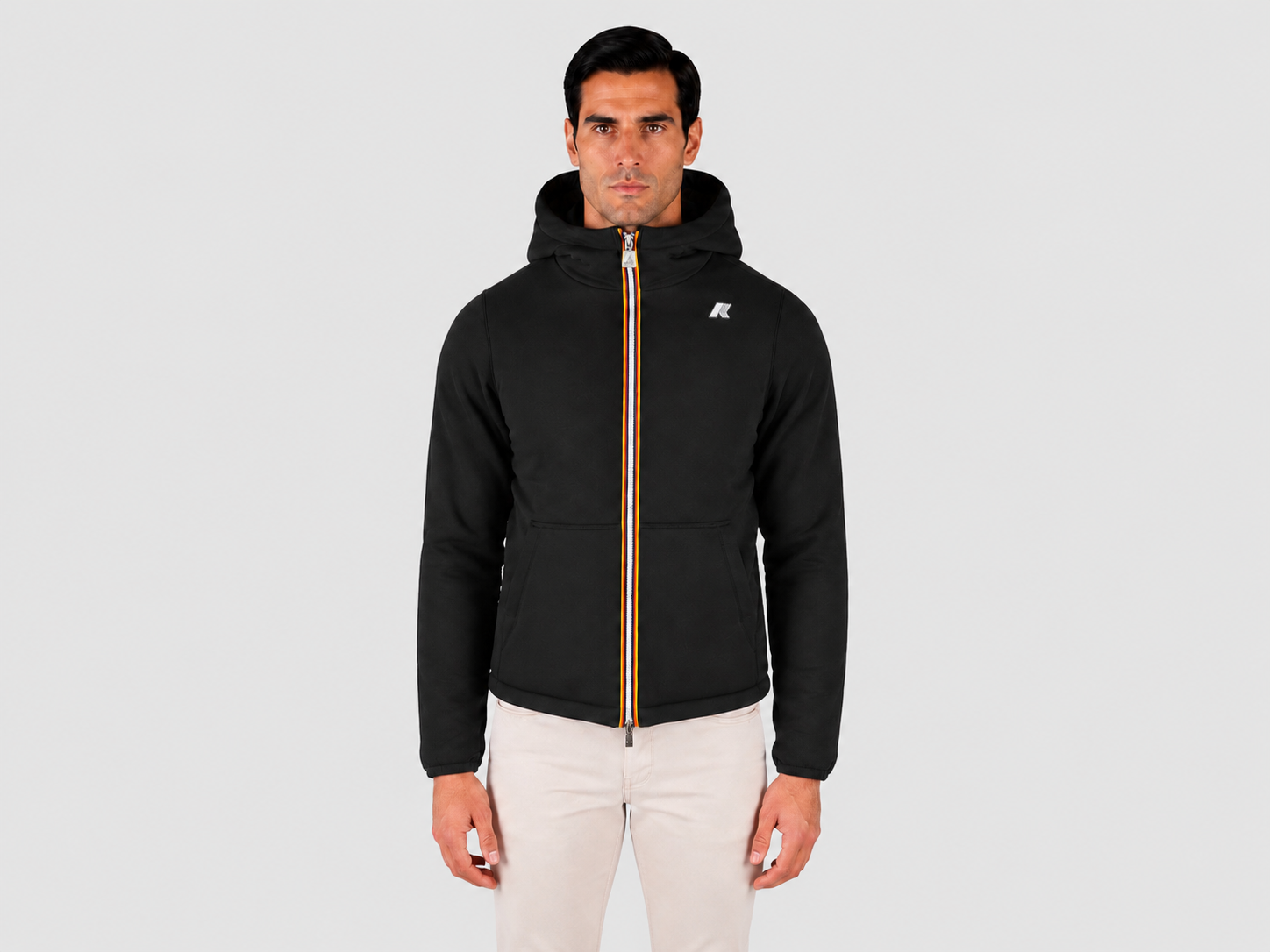 K-Way Jack Spencer Nylon Double BLACK PURE-GREEN AMY
