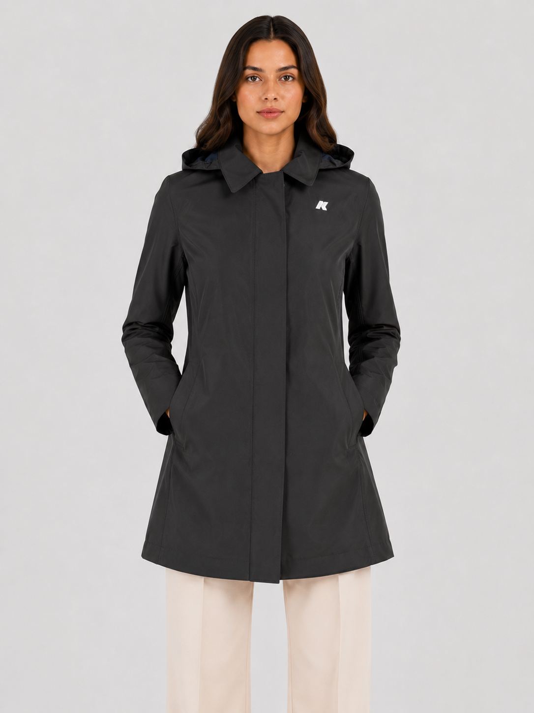 trench MATHY BONDED BLACK - BLUE DEPTH