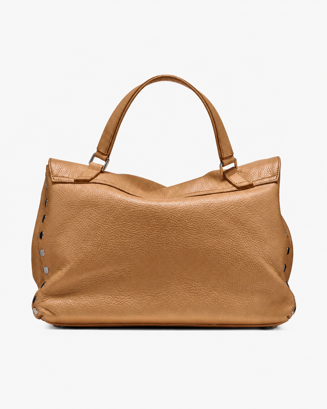 BORSA POSTINA® MEDIUM IN PELLE MARTELLATA BROWN CANTUCCI