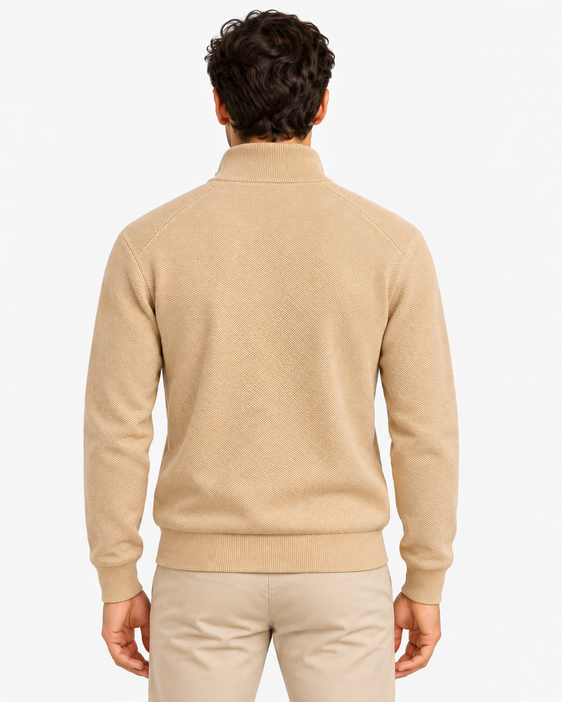 Polo ralph lauren maglia zip brown