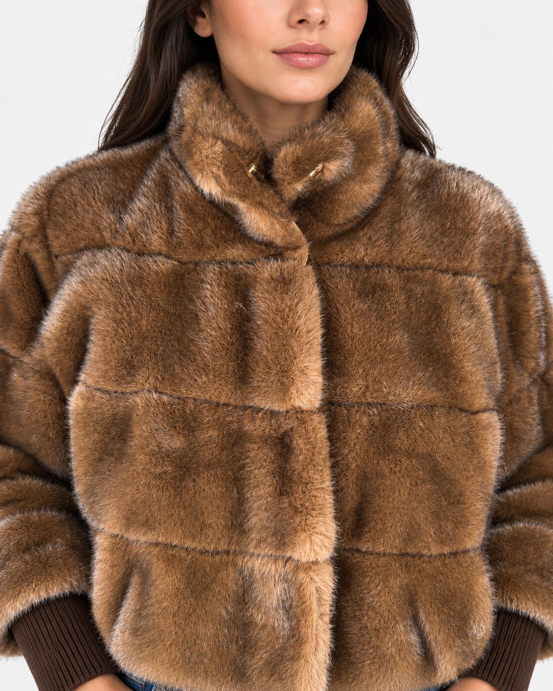 Dixie ecopelliccia corta donna color visone