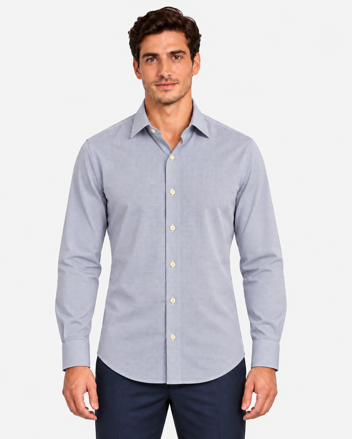 Archivium Camicia Tecnica Uomo Microfantasia Azzurra