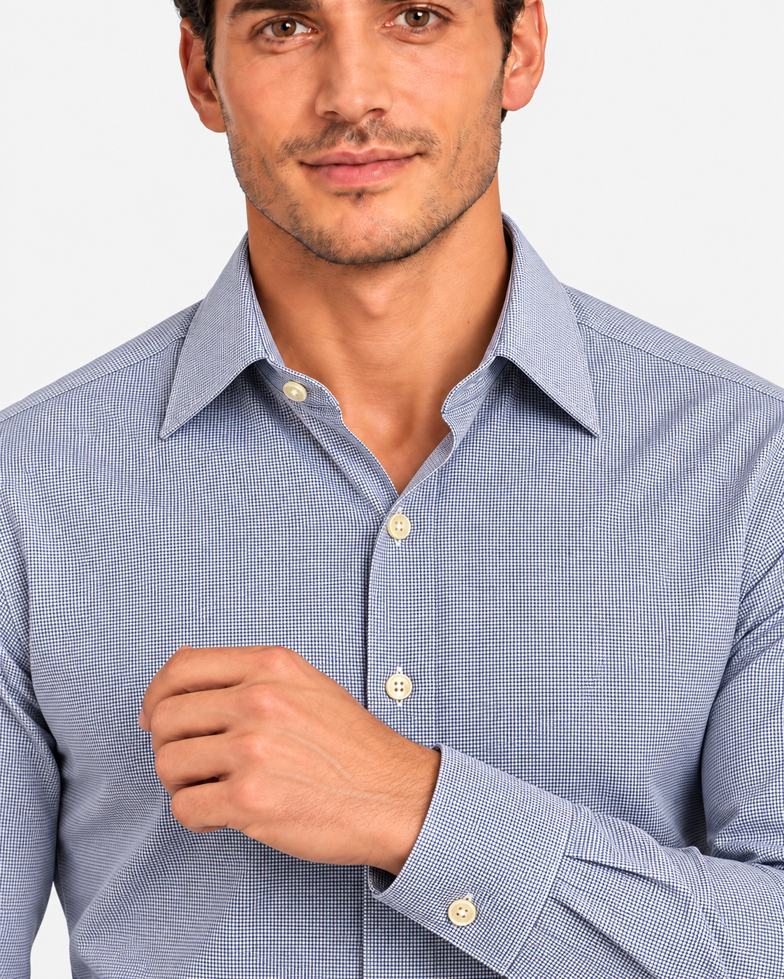 Archivium Camicia Tecnica Uomo Microfantasia Azzurra