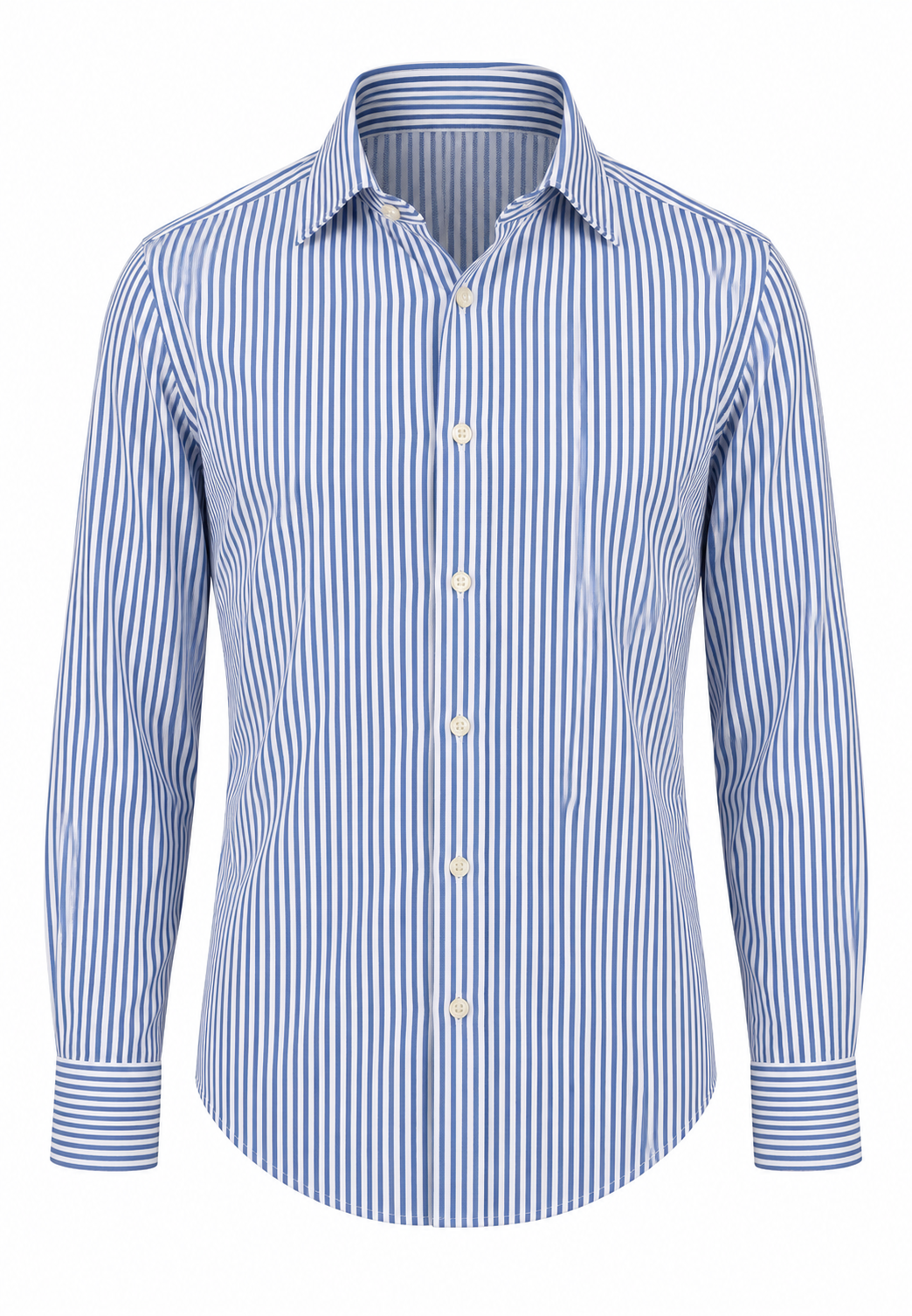 Archivium Camicia Tecnica Uomo a Righe Blu e Bianche