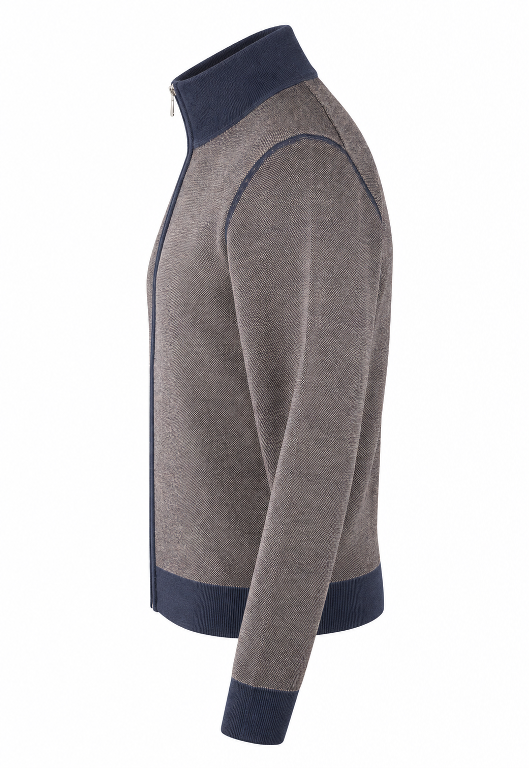 Gran Sasso Cardigan uomo in lana vergine moro blu