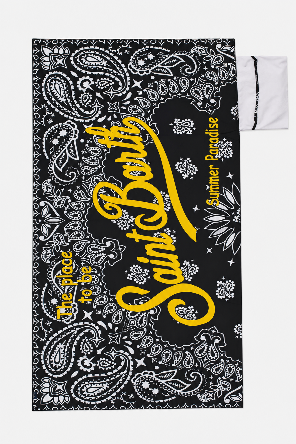 Telo mare Aidan con stampa bandana e logo