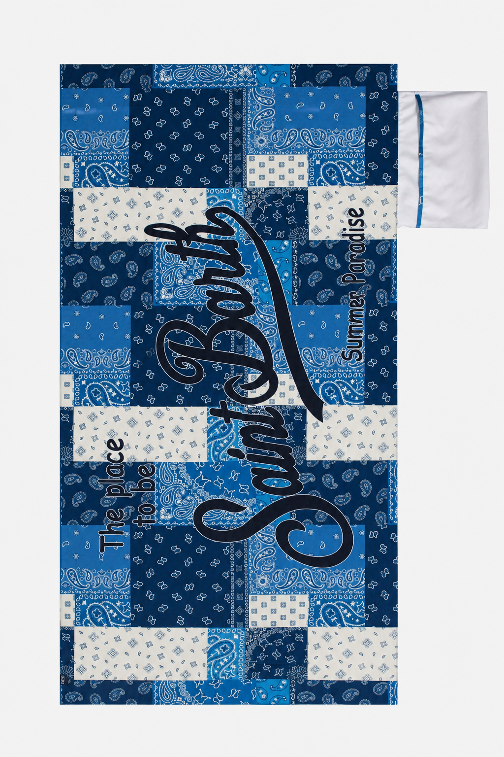 Telo mare Aidan con stampa foulard e logo