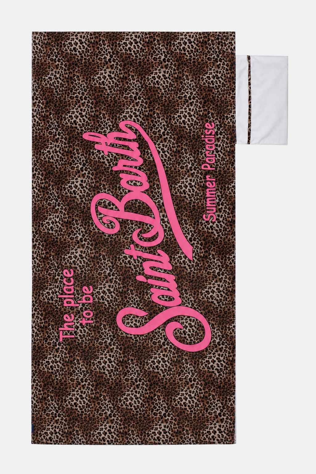 Telo mare Aidan con stampa leopardata e logo