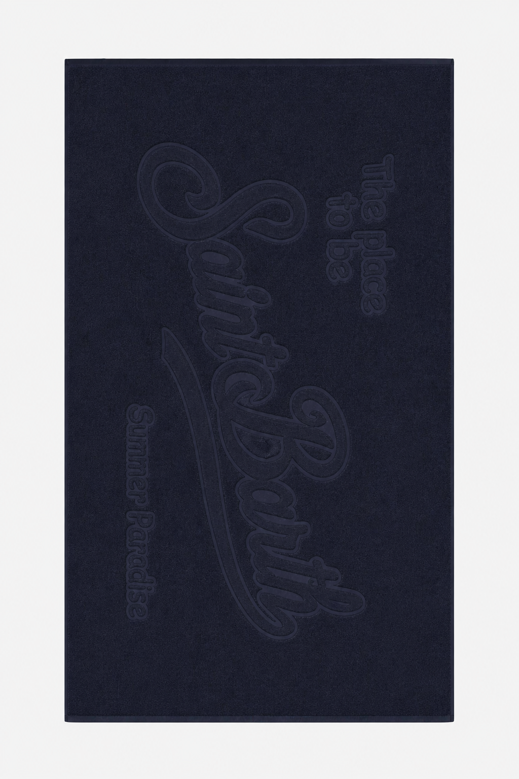 Telo mare Towel Terry embossed blu