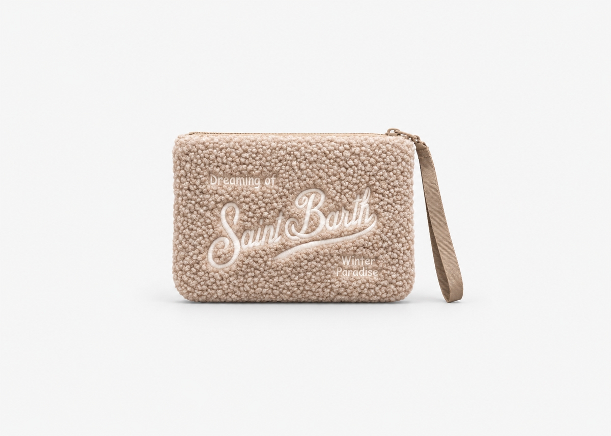 MC2 Saint Barth Pochette Donna Aline Teddy Beige