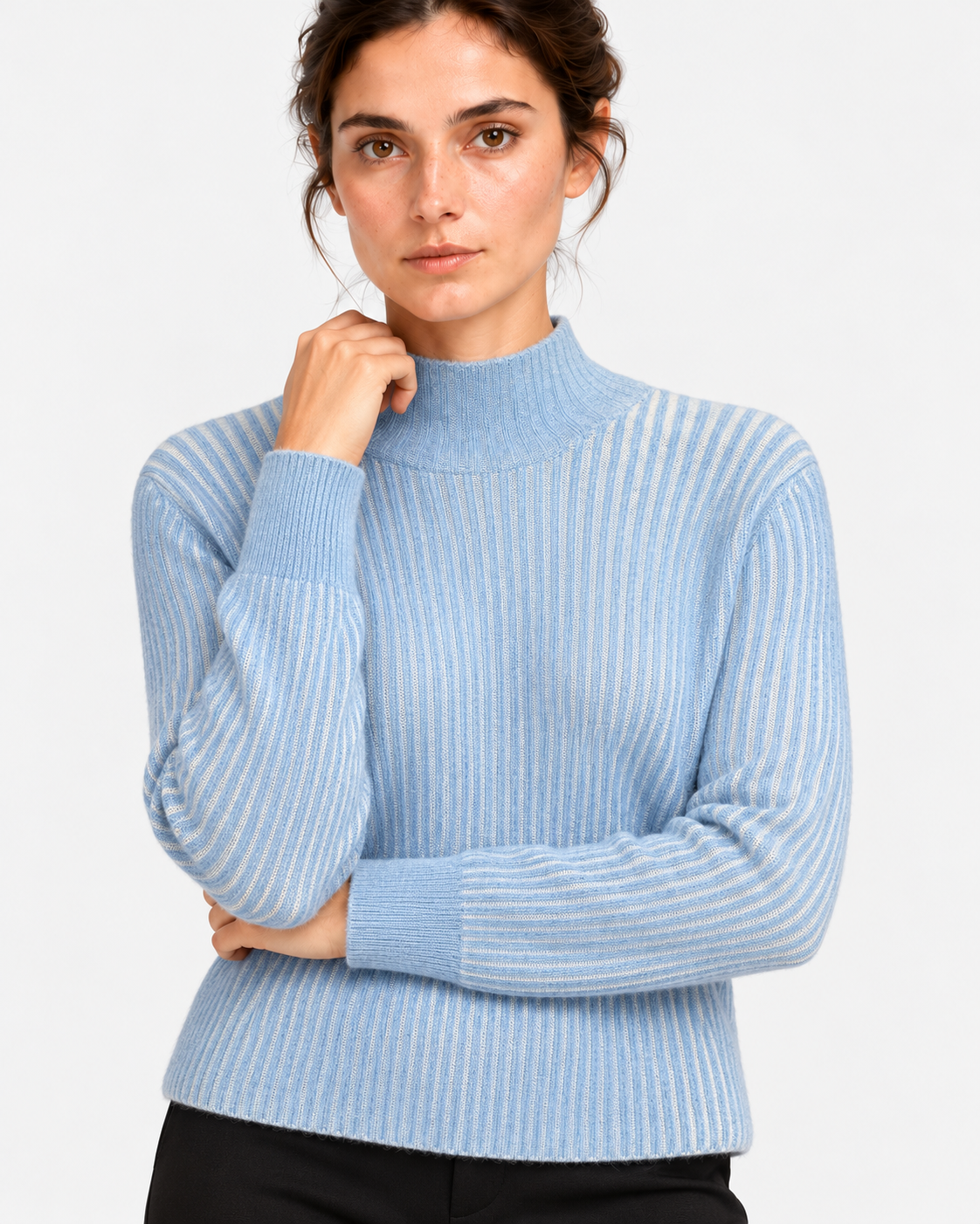Gran Sasso Maglia Donna Vintage Azzurra in Puro Cashmere