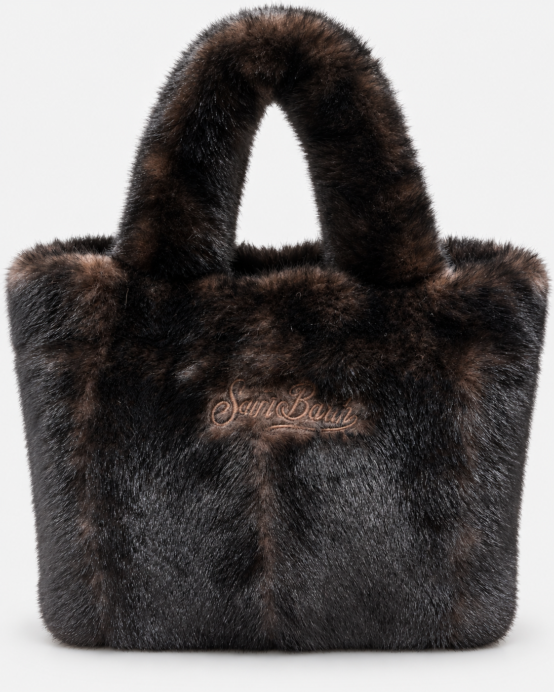 MC2 Saint Barth Borsa Donna Colette Soft Fur Marrone Scuro