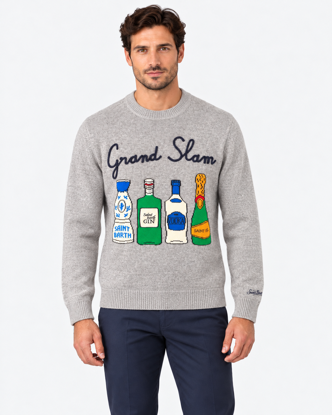 MC2 Saint Barth Maglia Uomo Grand Slam Grigio