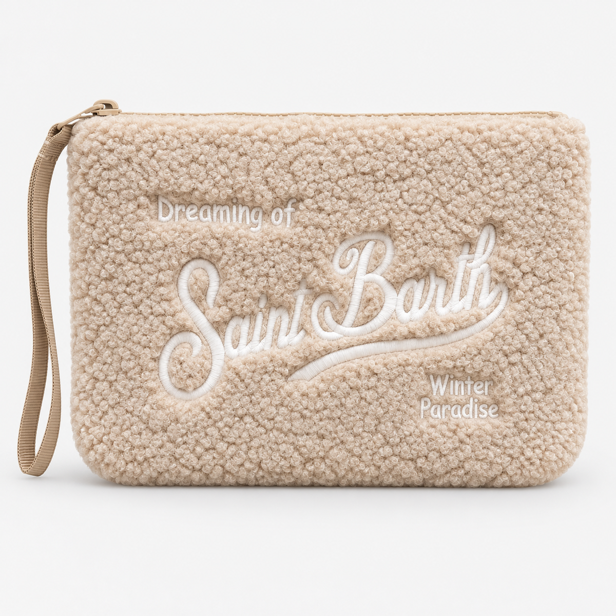 MC2 Saint Barth Pochette Donna Aline Teddy Beige