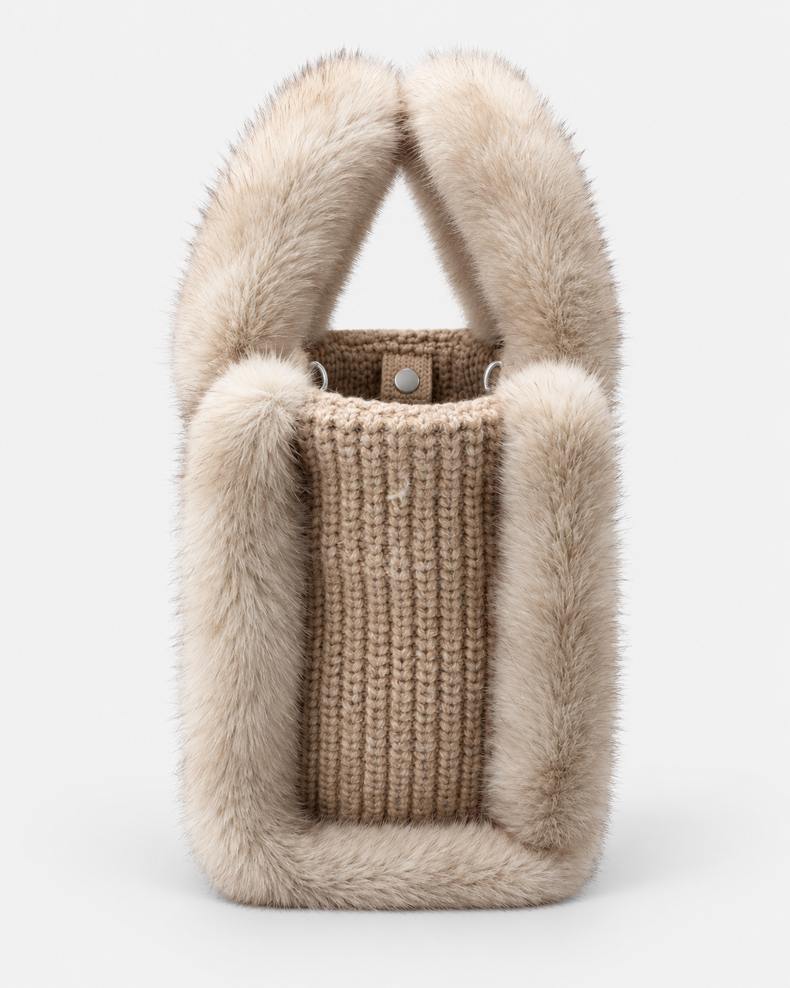 MC2 Saint Barth Borsa Donna Vanity Mini in Maglia Beige