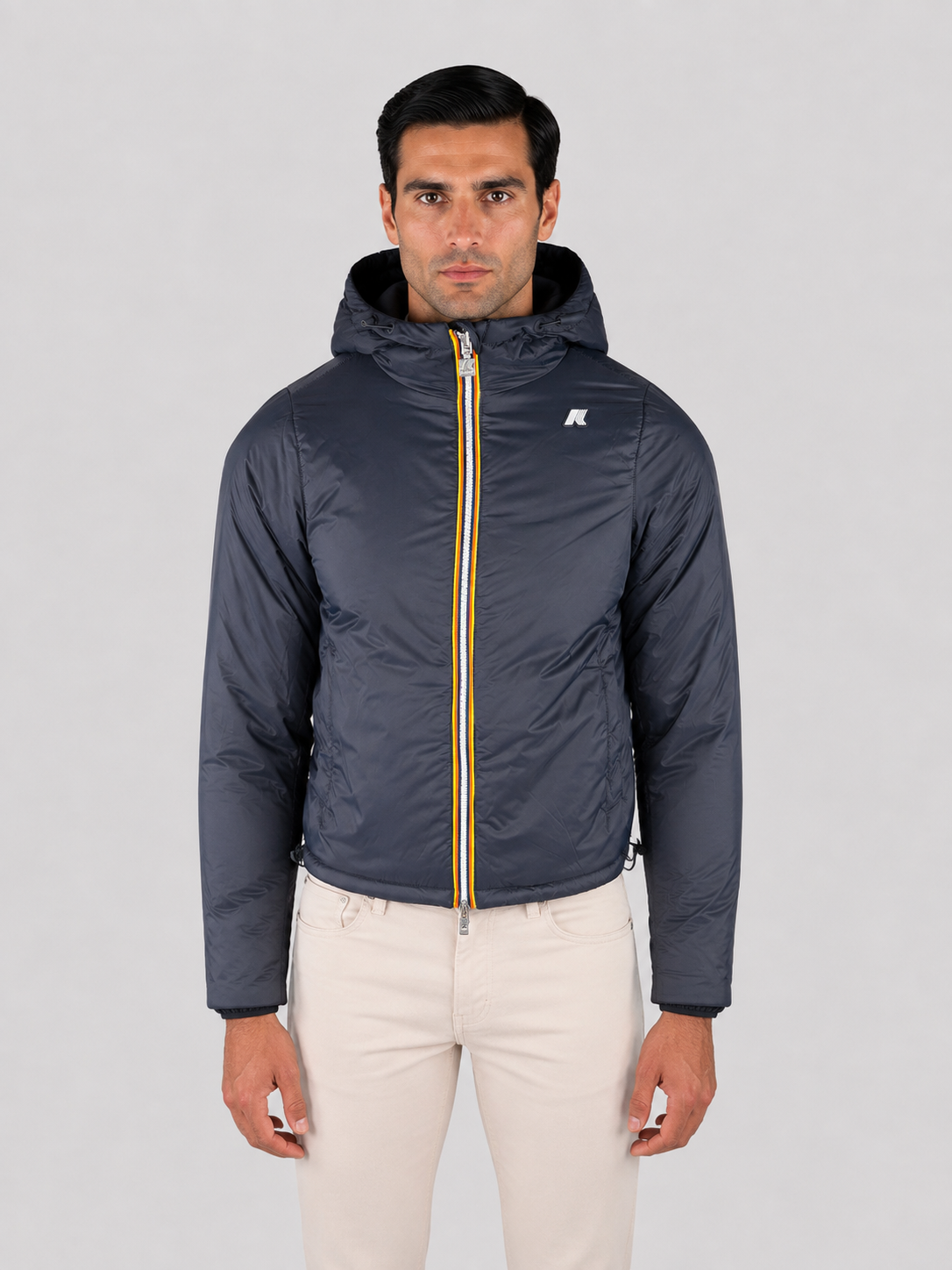 K-Way Jack Spencer Nylon Double – Green Army - Blue Depth