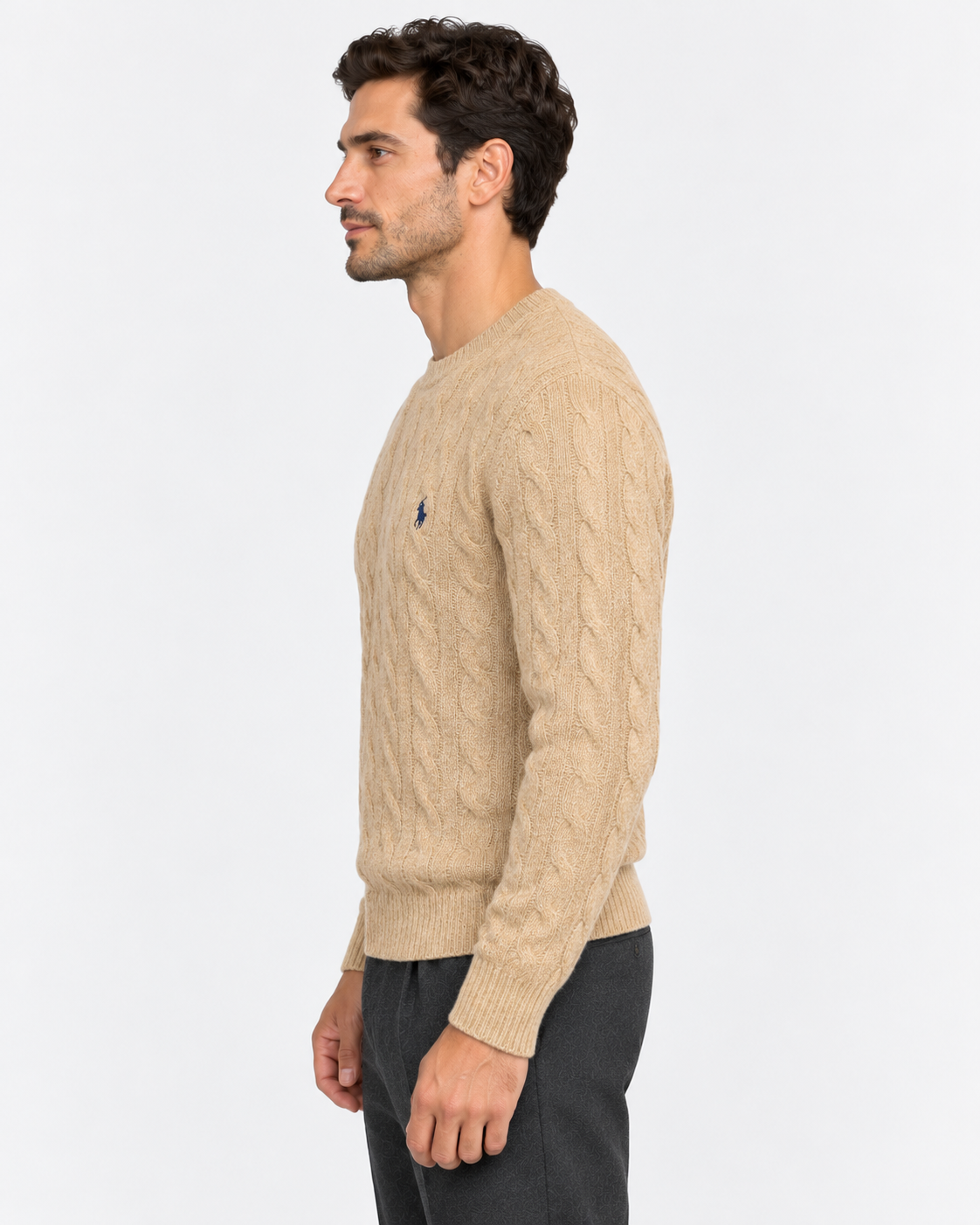 Brown wool and cashmere sweater