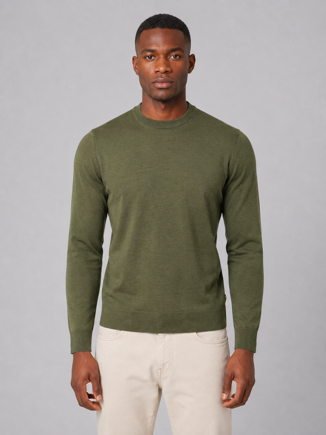 K-way maglia sebastien wool silk cashmere green parsley