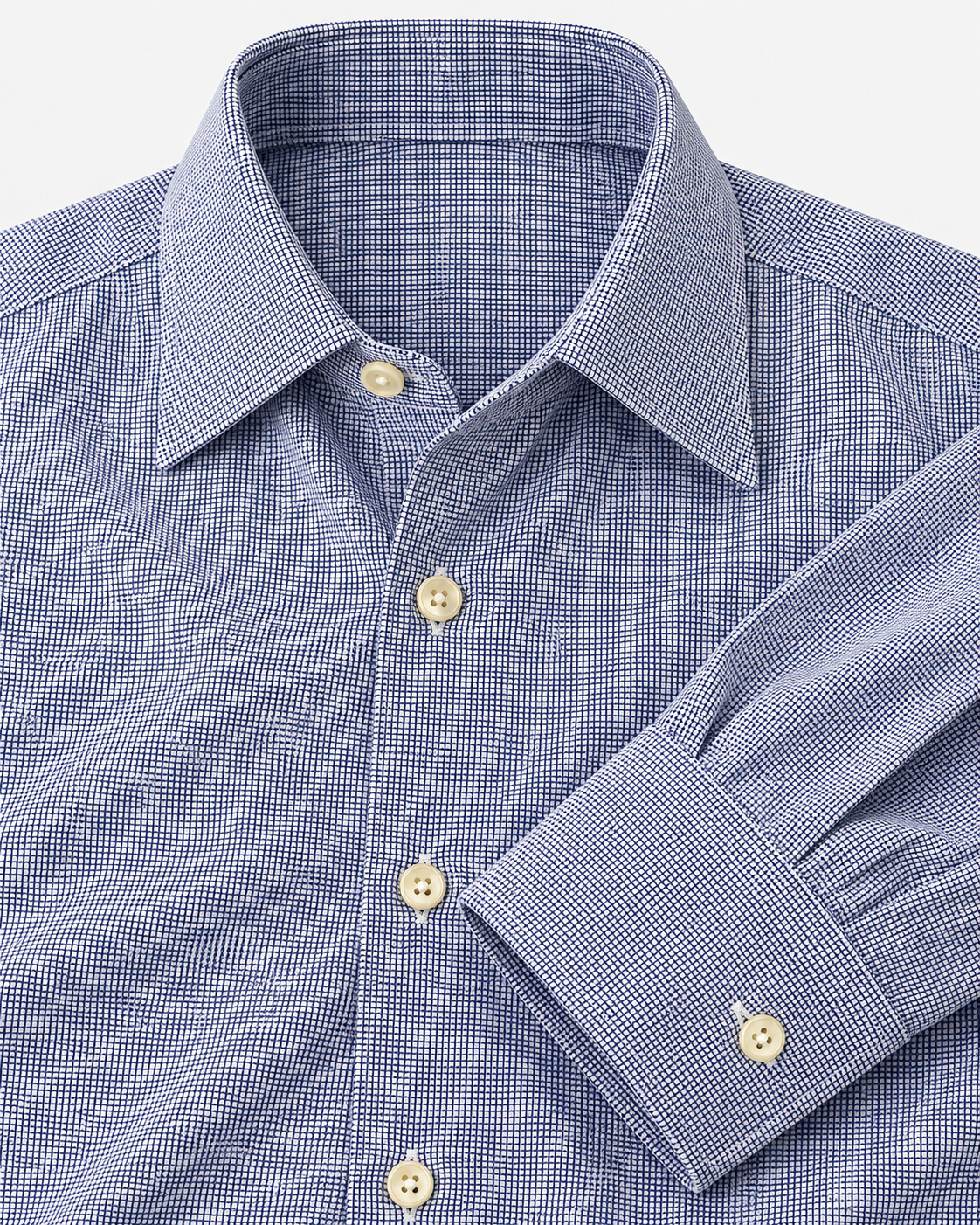 Archivium Camicia Tecnica Uomo Microfantasia Azzurra