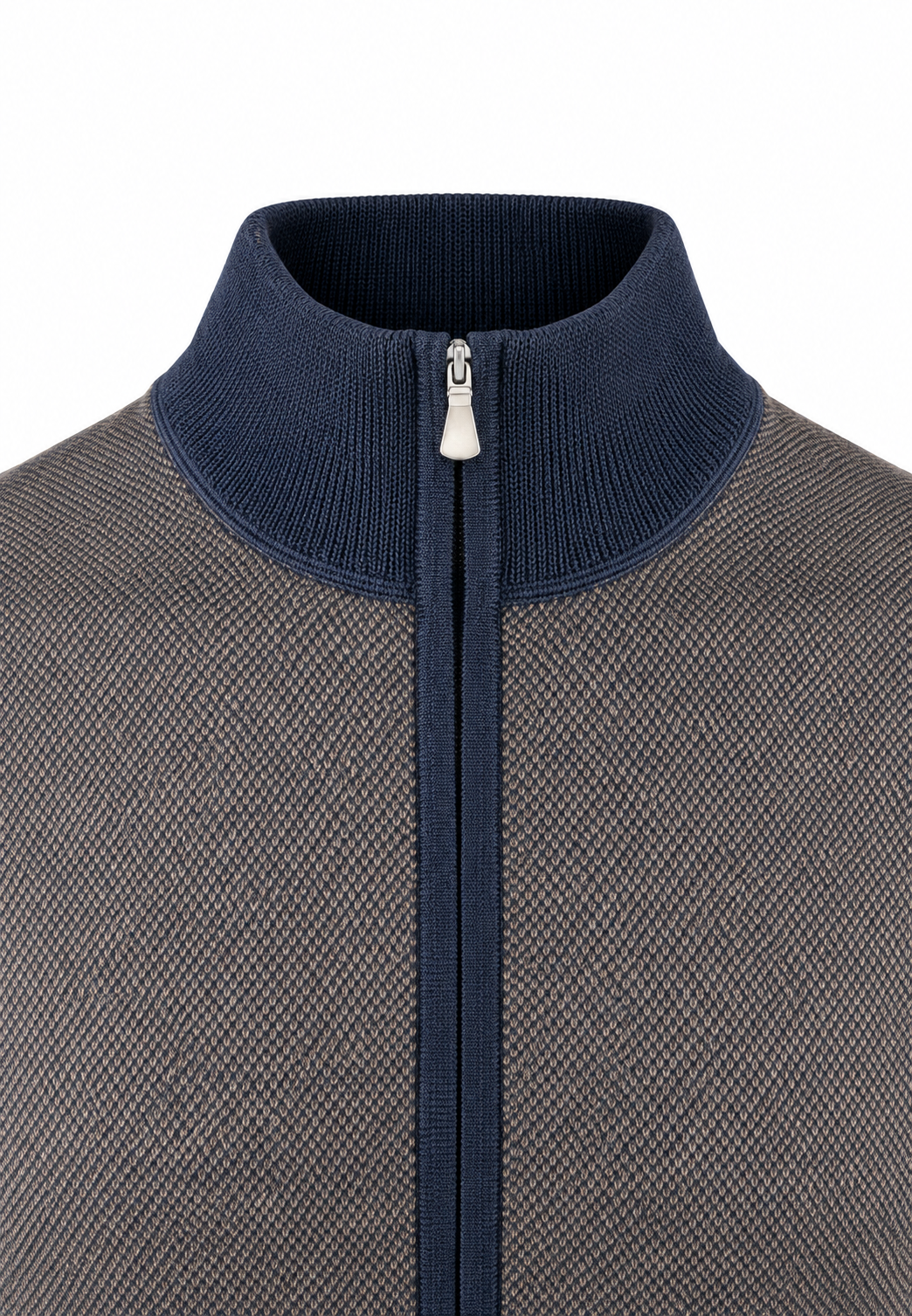 Gran Sasso Cardigan uomo in lana vergine moro blu