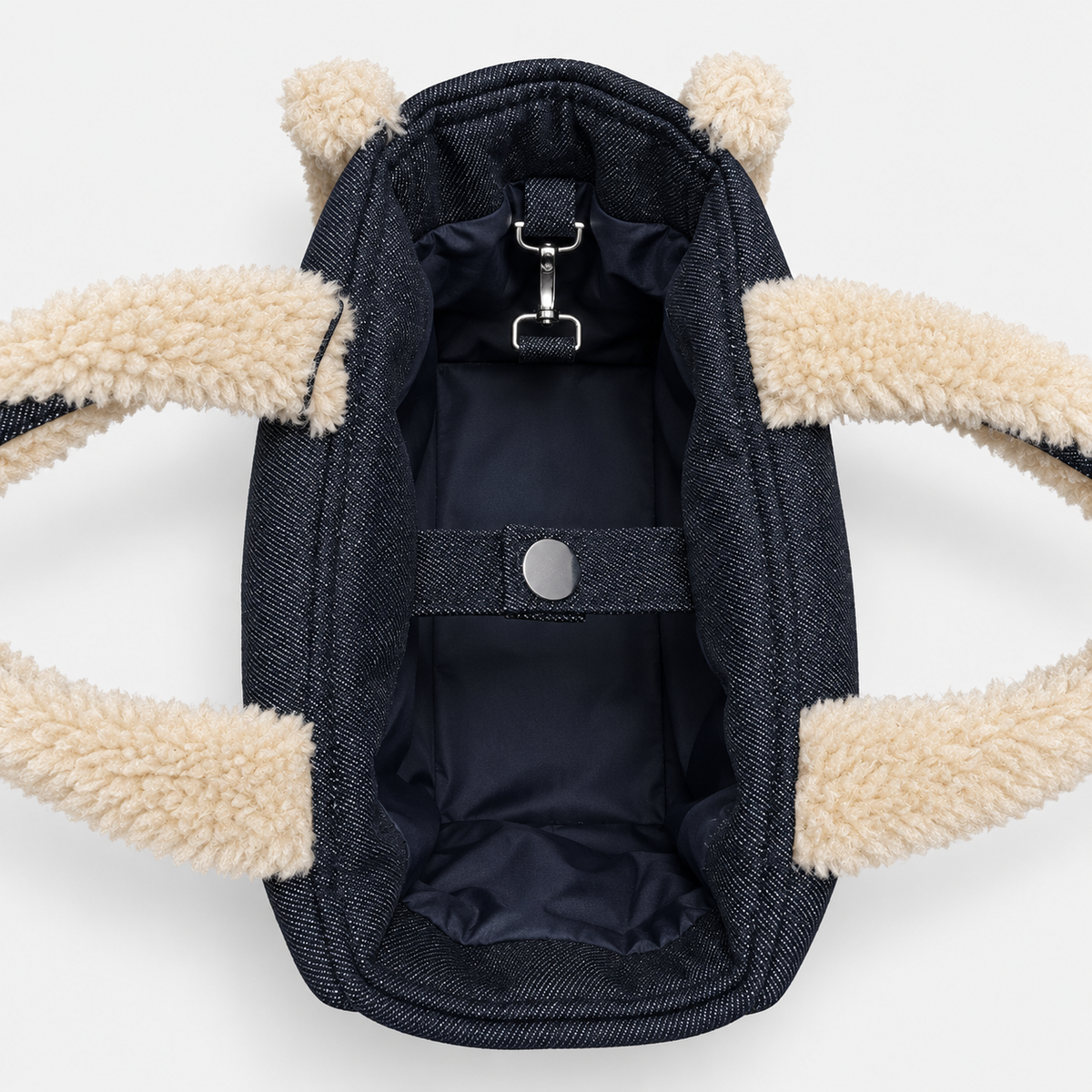 MC2 Saint Barth Borsa Donna Colette Denim Scuro con Dettagli Teddy