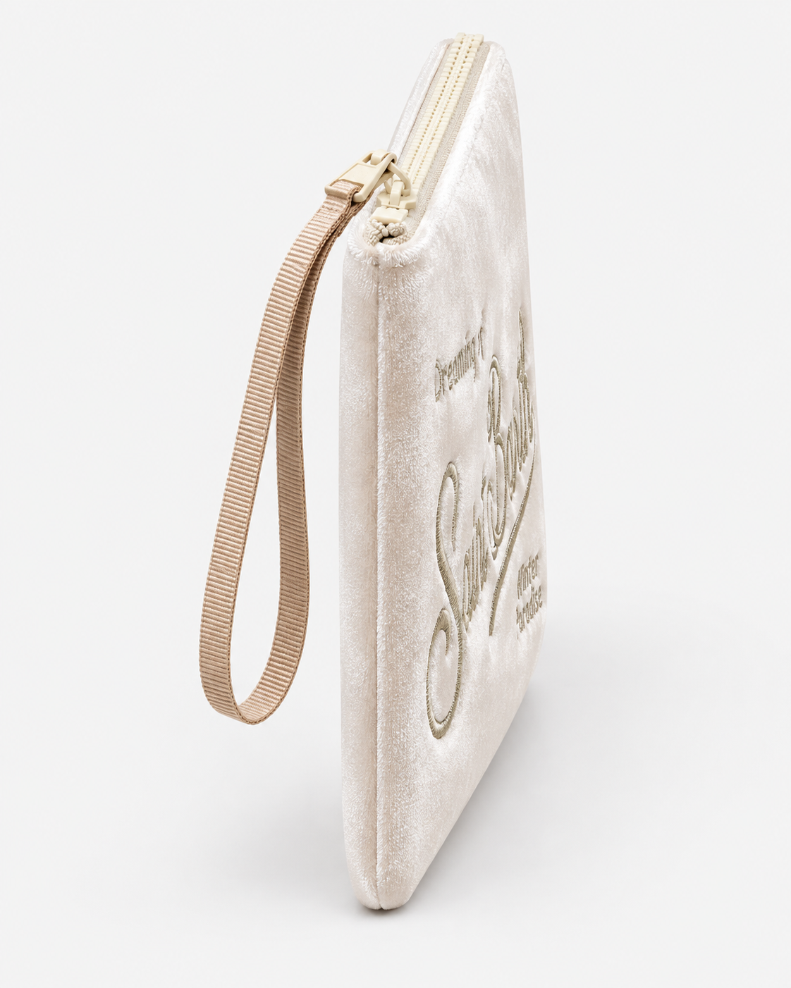 MC2 Saint Barth Pochette Donna Aline Velvet in Velluto Avorio