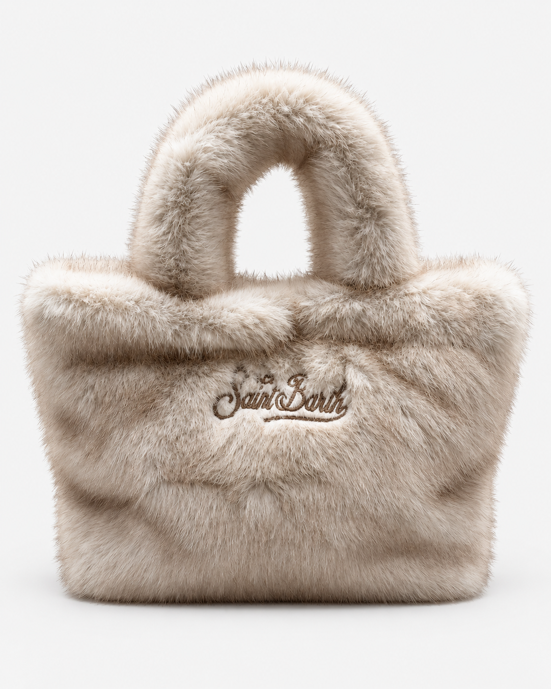 MC2 Saint Barth Borsa Donna Vanity Mini Soft Fur Beige