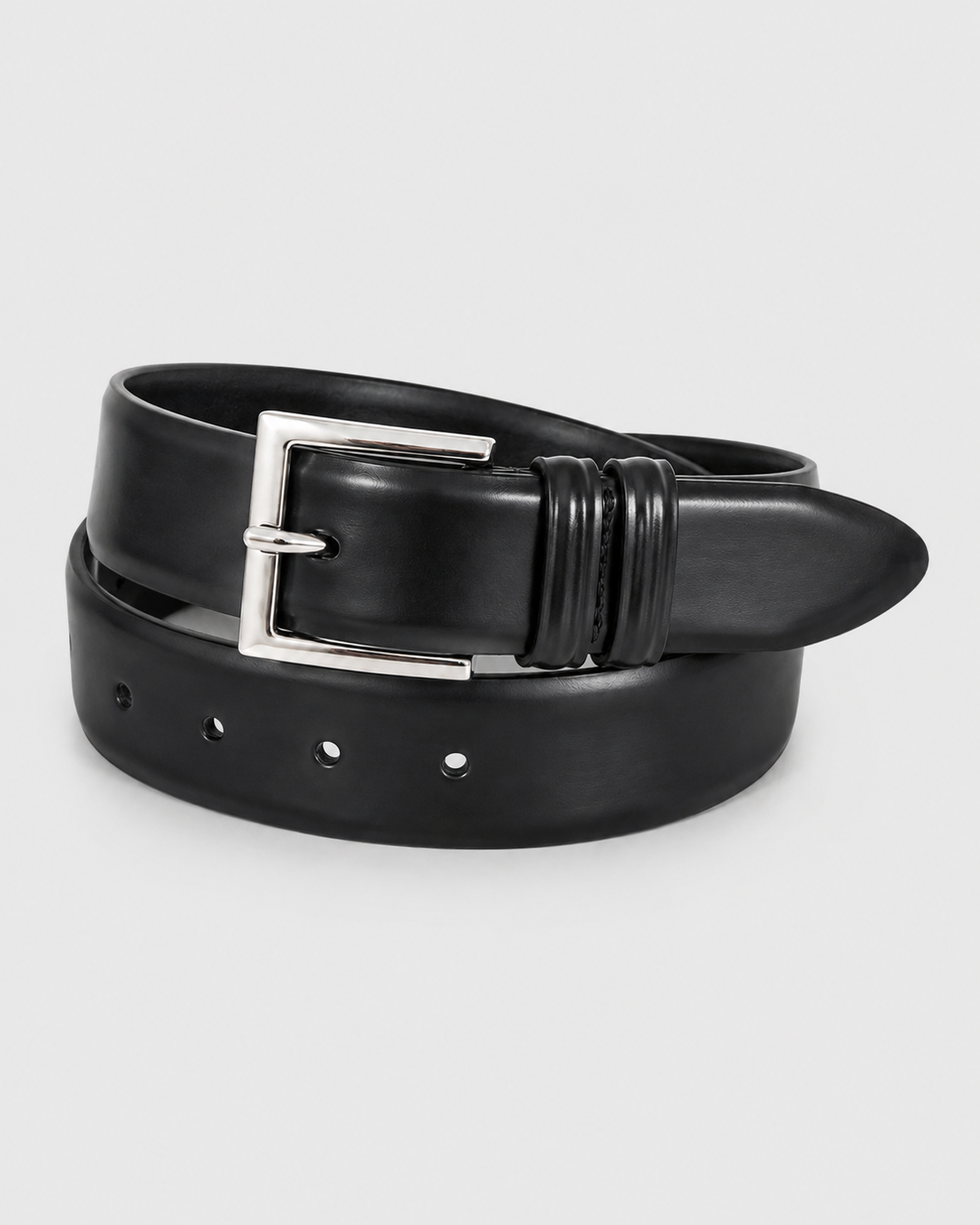 Cintura classica calf in pelle nero