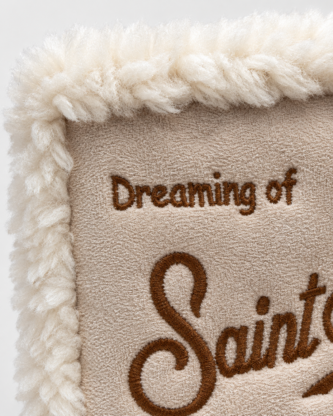 MC2 Saint Barth Pochette Donna Aline Shearling Beige e Panna