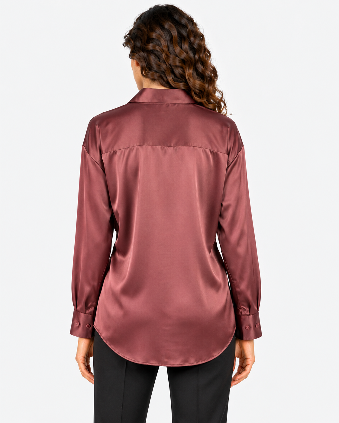 Imperial Camicia Donna Plum noir in Raso