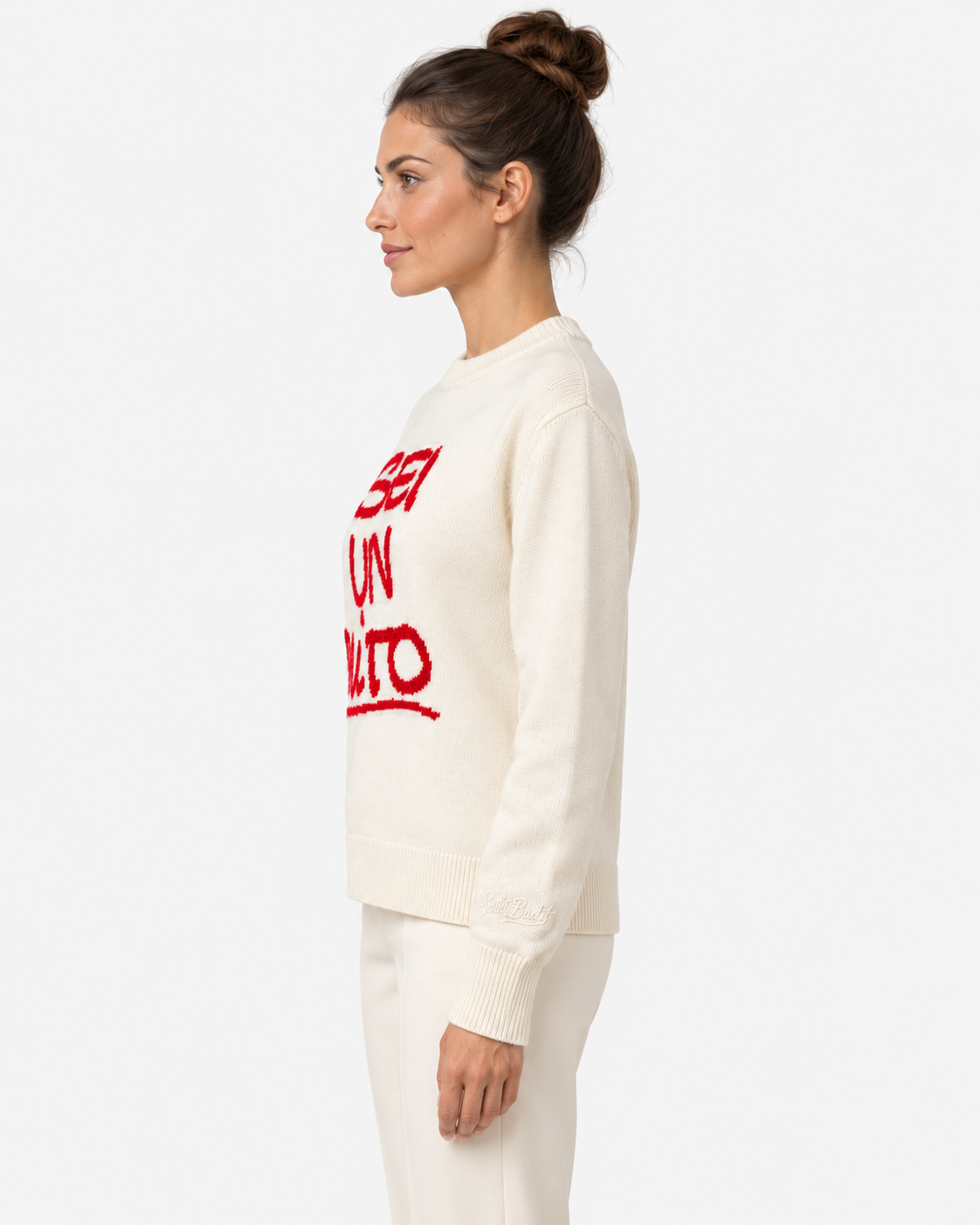 MC2 Saint Barth Maglia Donna New Queen 883 Sei un Mito Panna