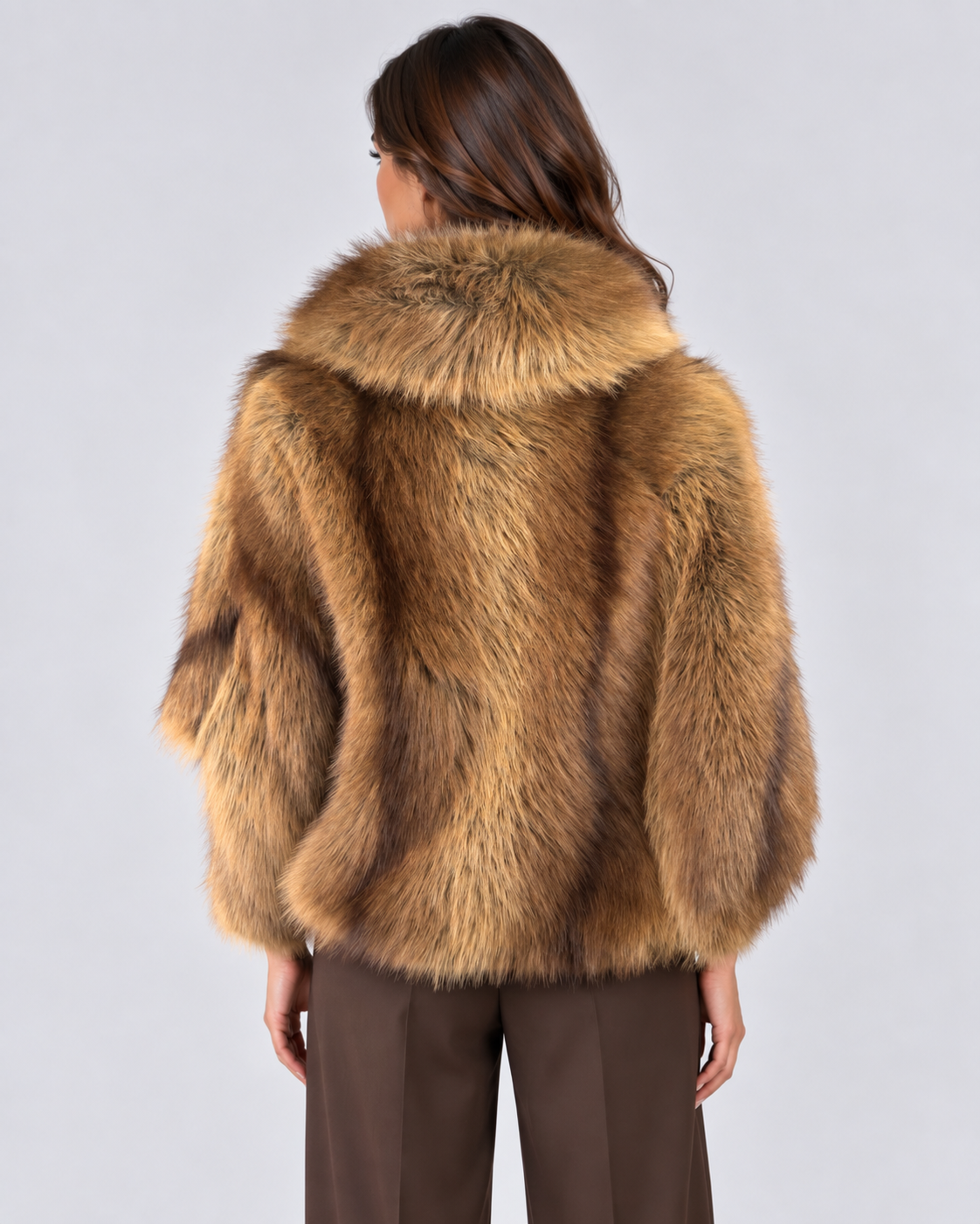 Dixie Ecopelliccia Donna con Cappuccio Camel